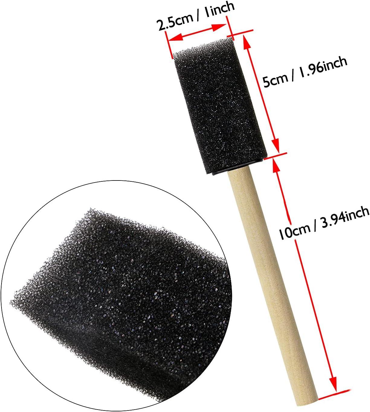 Tupalizy 1 Inch Sponge Brushes for Painting DIY Crafts Foam Paint