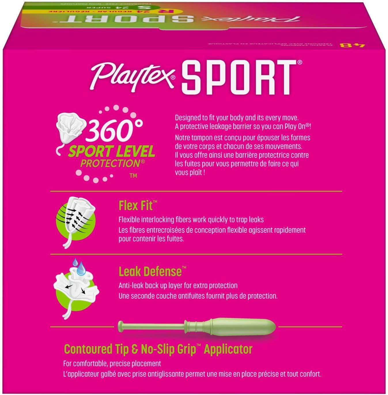Playtex Sport Tampons Regular and Super Absorbency , India