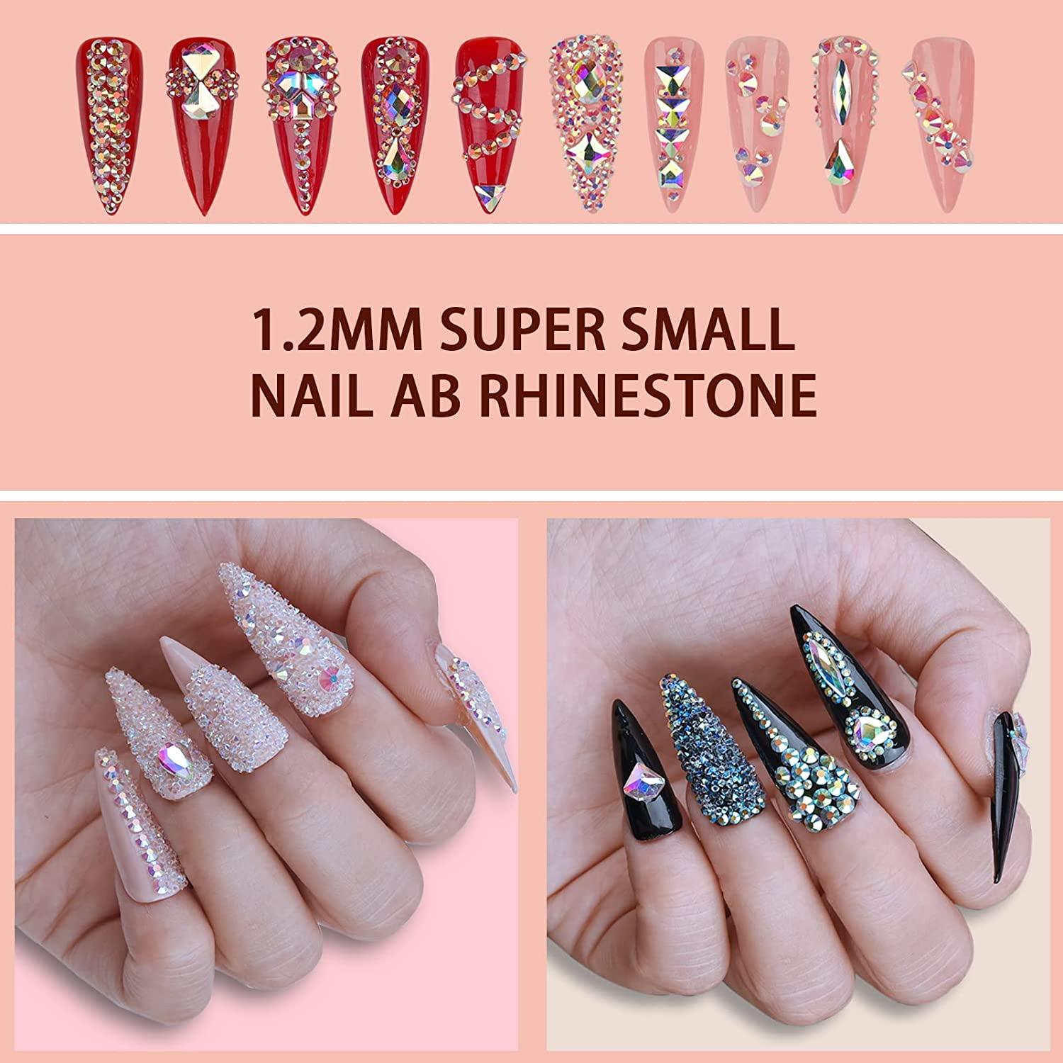 Pink nails, rhinestones  Rhinestone nails, Nails design with