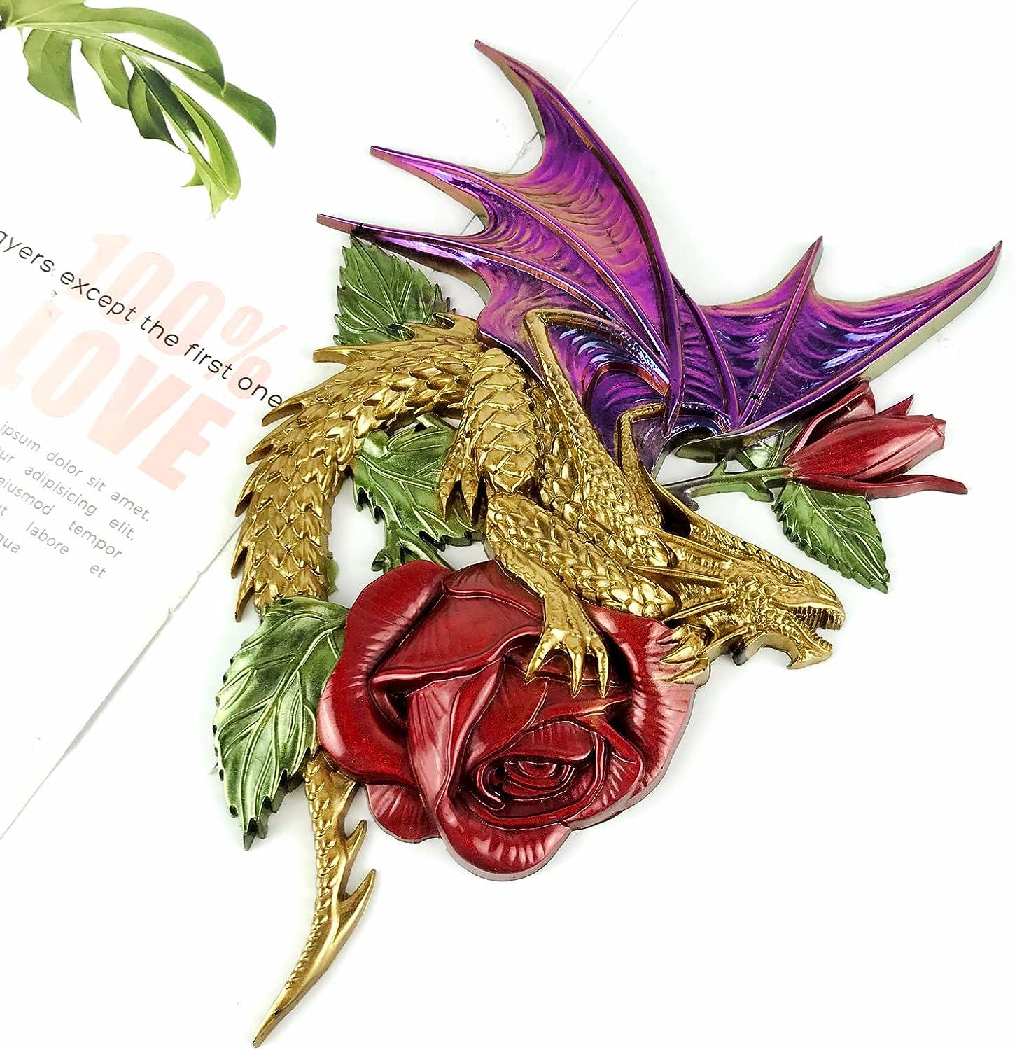 Love Shape 3D Dragon Silicone Resin Mold - Wall Hanging Decoration