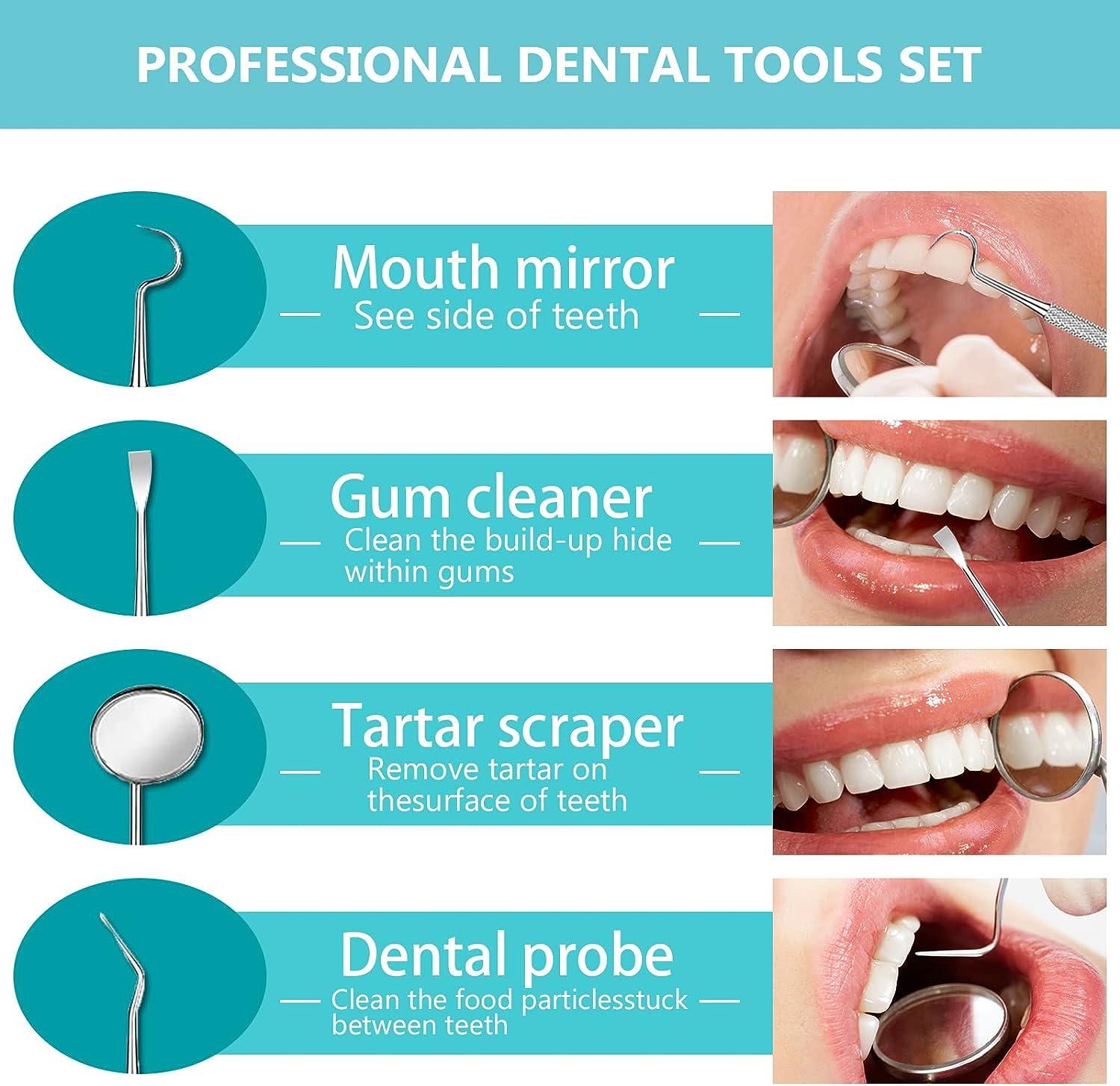 Tooth Repair Kit Temporary Tooth Filling Repair Kit with Mouth Mirror Gum  Cleaner Tartar Scraper Dental Probe Repair Missing or Broken Teeth and Make  You Smile Confidently Again