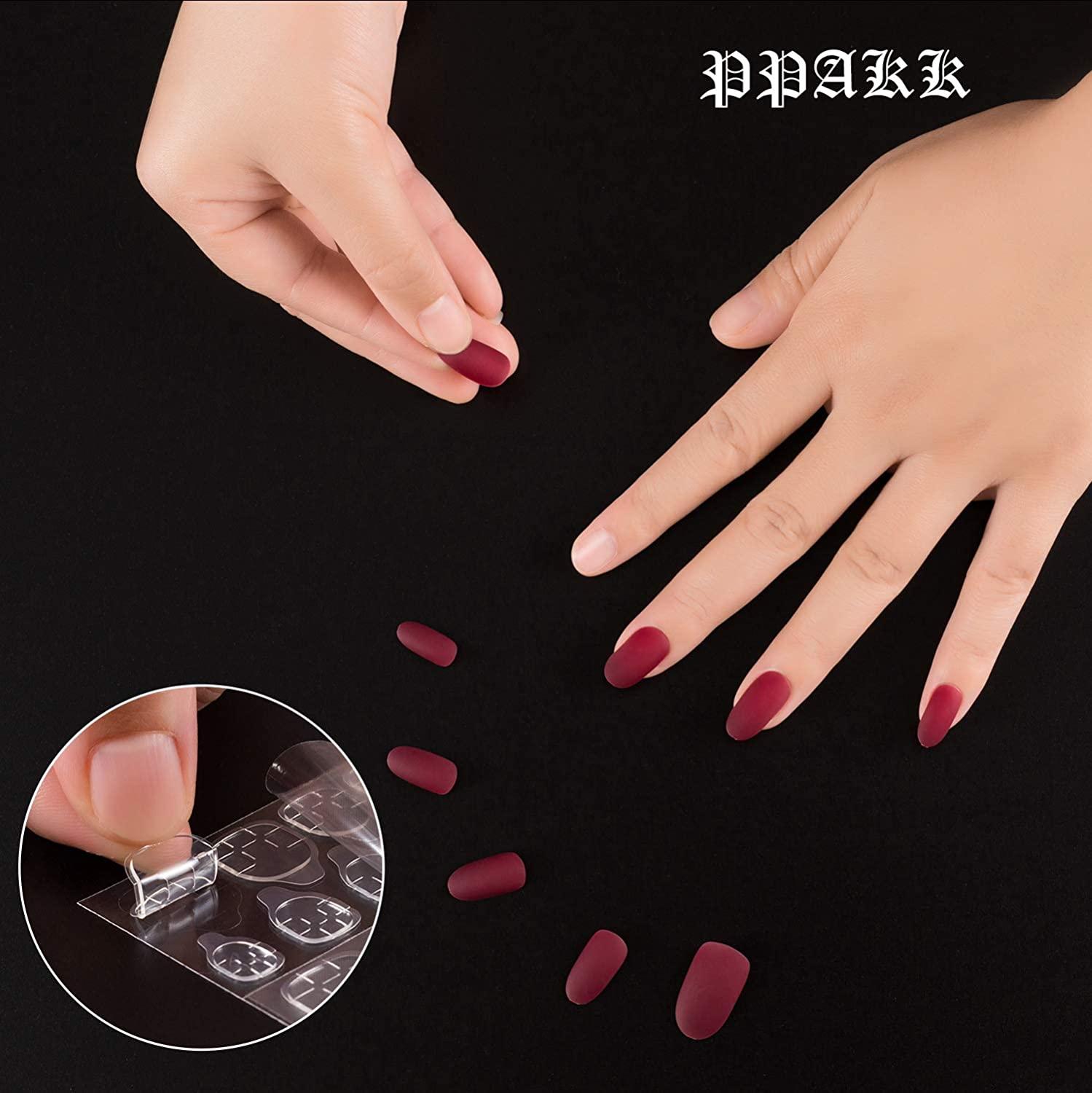 Nail Glue Sticker Double-side | Fake Nails Tips for Manicure 10 Sheets  (240pcs)