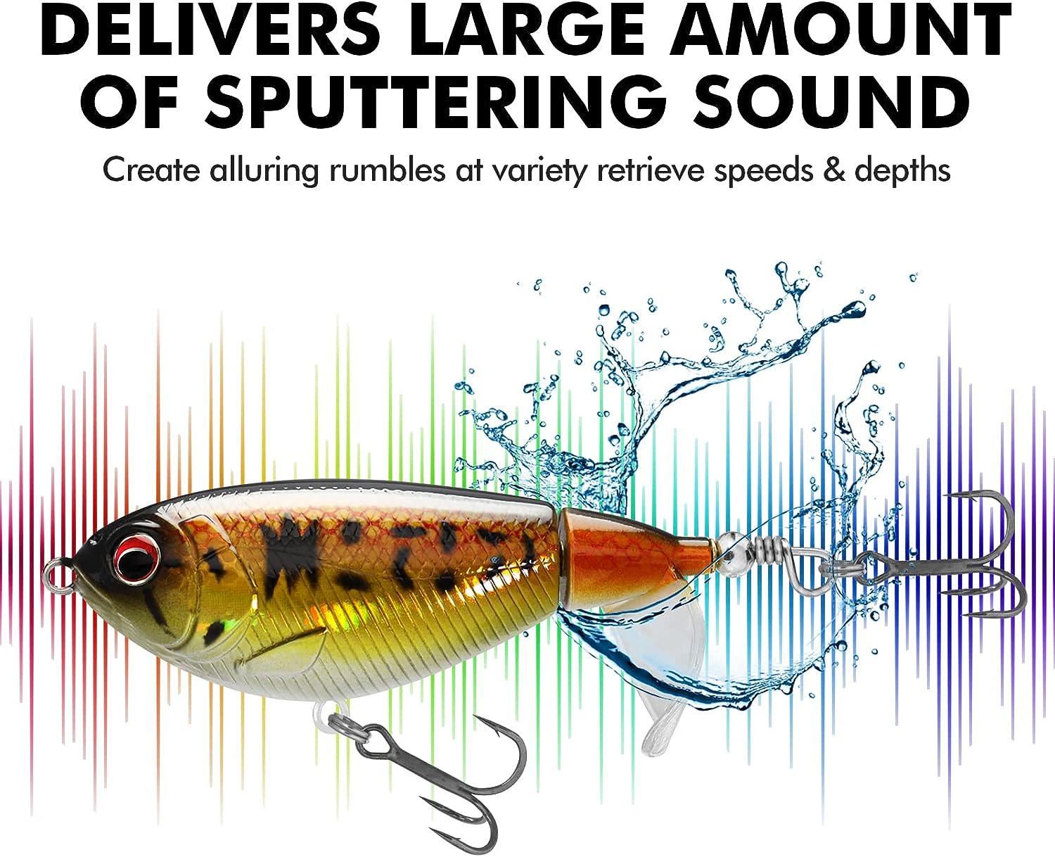 TRUSCEND Fishing Lures for Bass Trout Floating Rotating Tail Topwater  Whopper Swimbaits Bass Lures Freshwater Saltwater