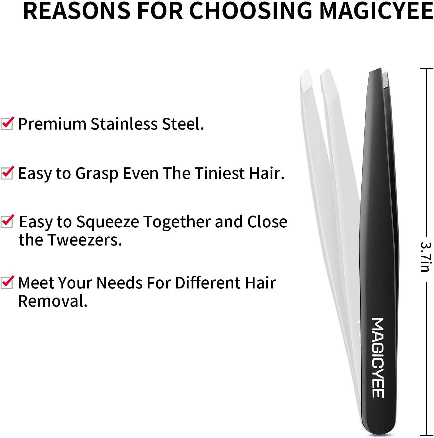 Eyebrow Tweezers Precision Tweezers For Eyebrows, Facial Hair & Ingrown  Hair Removal - Professional Stainless Steel Best Gift