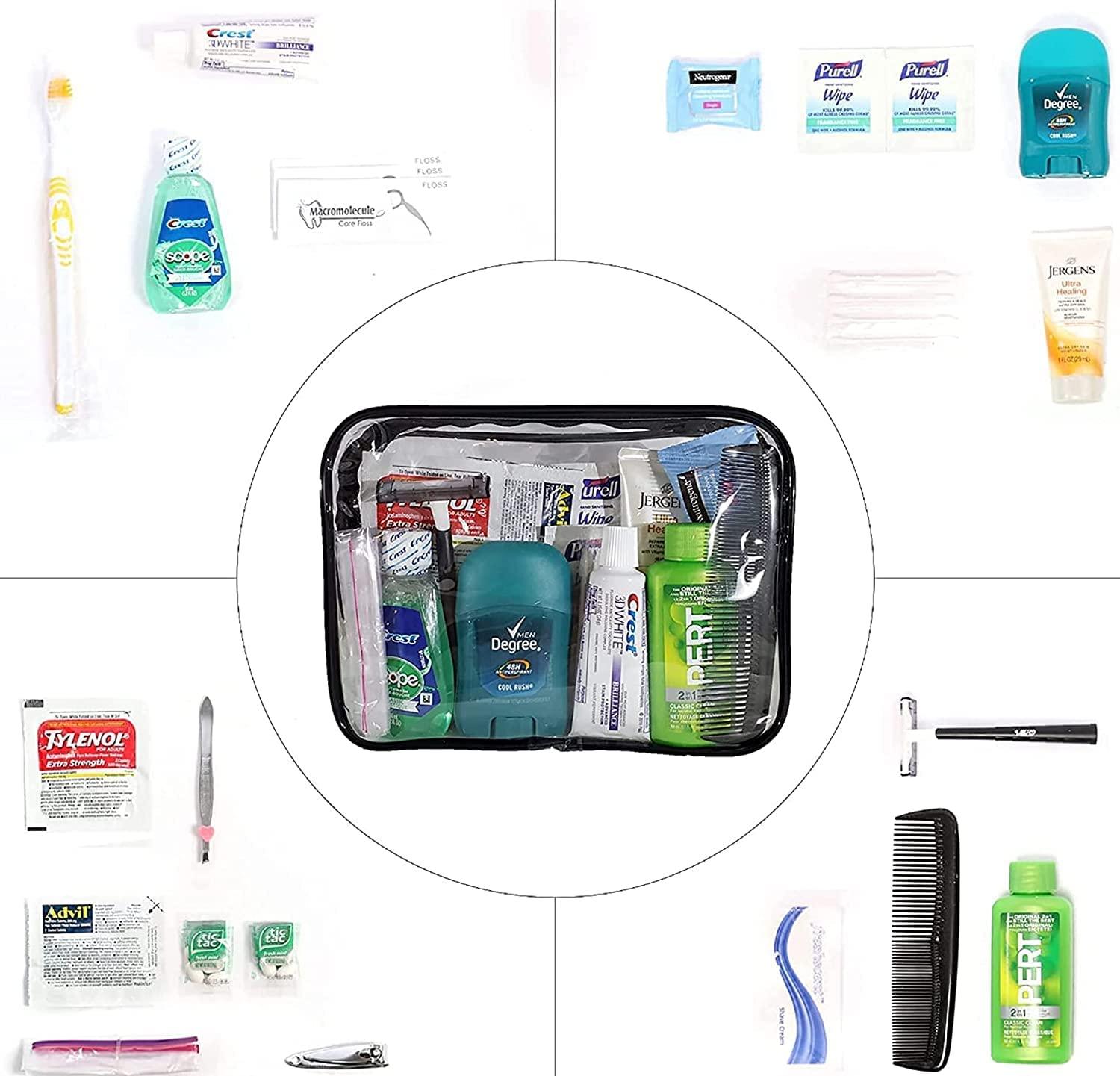 Toiletry Travel Convenience Kit Premium Toiletries Accessory Set Quality Personal  Care Wellness Hygiene Essentials Unisex Traveling Bag TSA Approved  Toiletrys Accessories Kits 20 Piece.