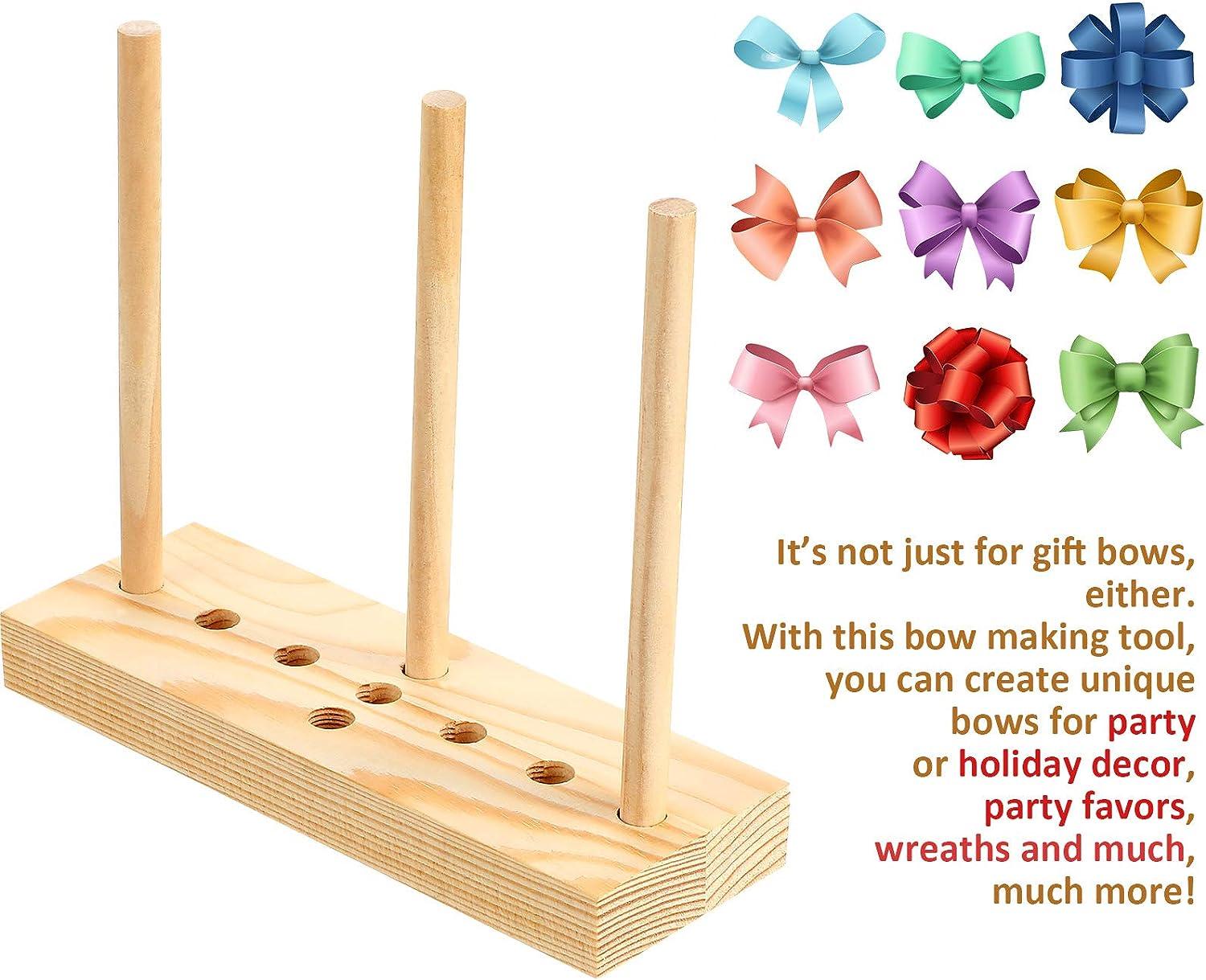 Bow Making Tool for Ribbon and Wreaths, Wooden Wreath Bow Maker for Making  Gift Bows Wrist Corsages Christmas Bows Party Decorations Hair Bows Holiday  Wreaths