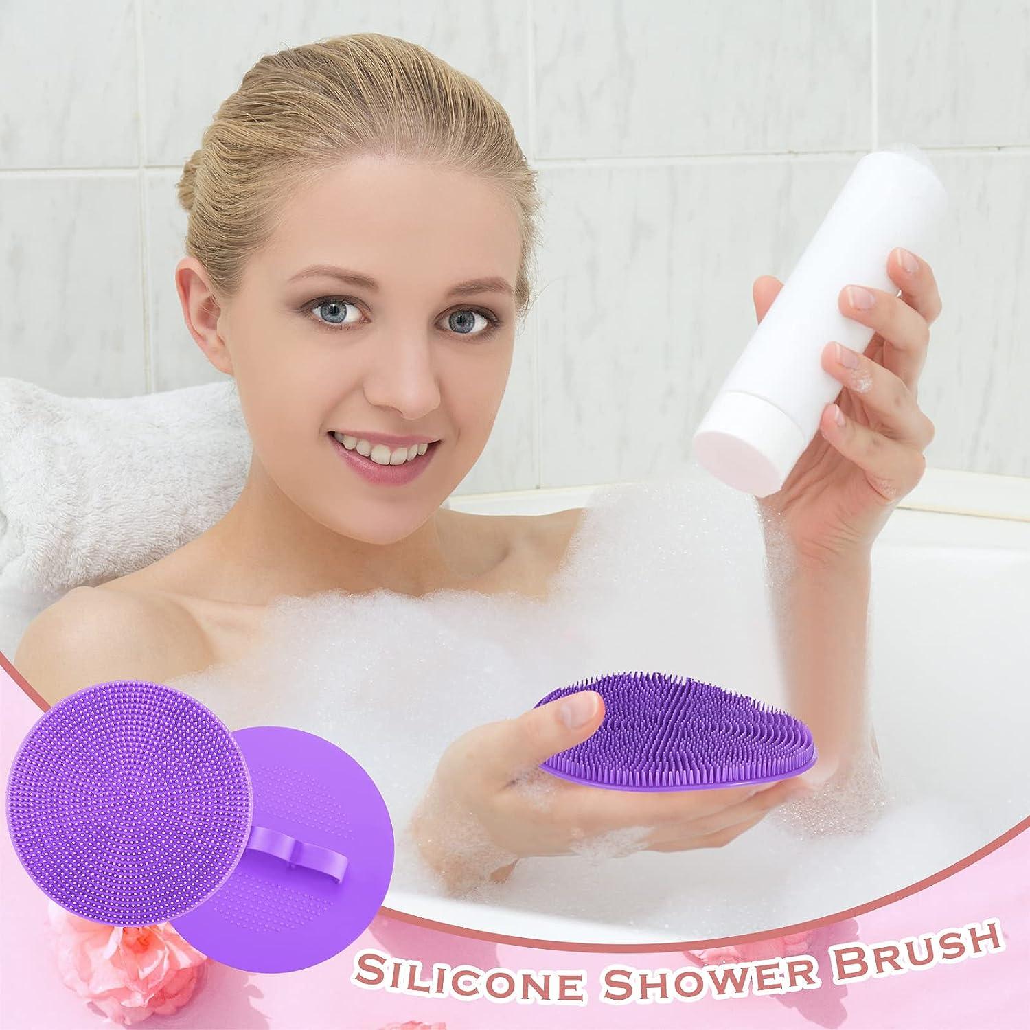 Yaomiao 8 Pcs Soft Silicone Shower Brush Body Cleansing Brush Gentle  Exfoliating and Massage Body Scrubber Dry Skin Brushing Glove Loofah for  Sensitive and Many Skin Types 4 Colors