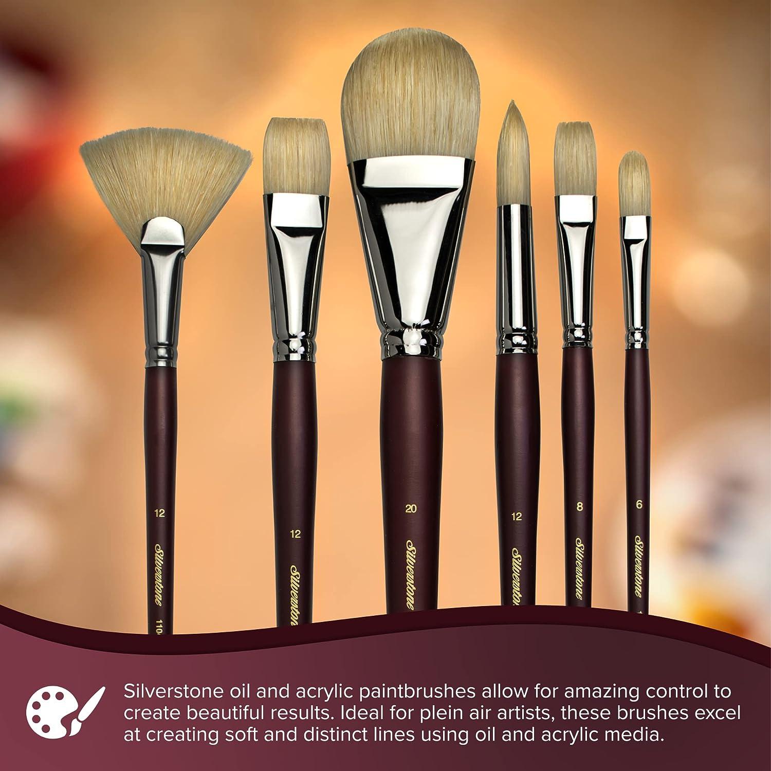 6 Pcs Paint Brushes, Six Sizes Artist Paint Brush Set Art Brush