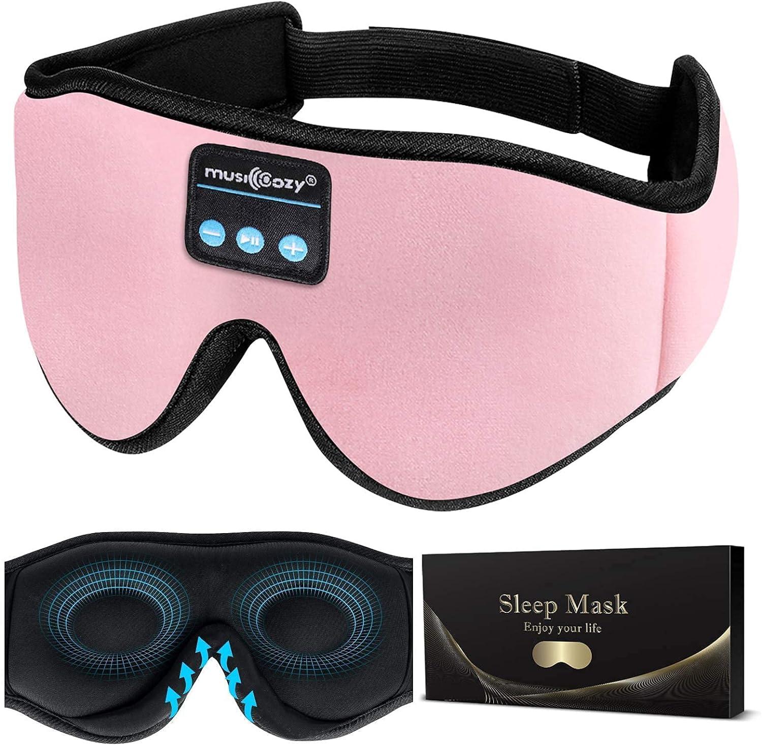 MUSICOZY Sleep Headphones Bluetooth Headband Breathable 3D Sleeping  Headphones, Wireless Music Eye Mask Sleep Earbuds for Side Sleepers Women  Office Air Travel Cool Tech Gadgets Unique Gifts 