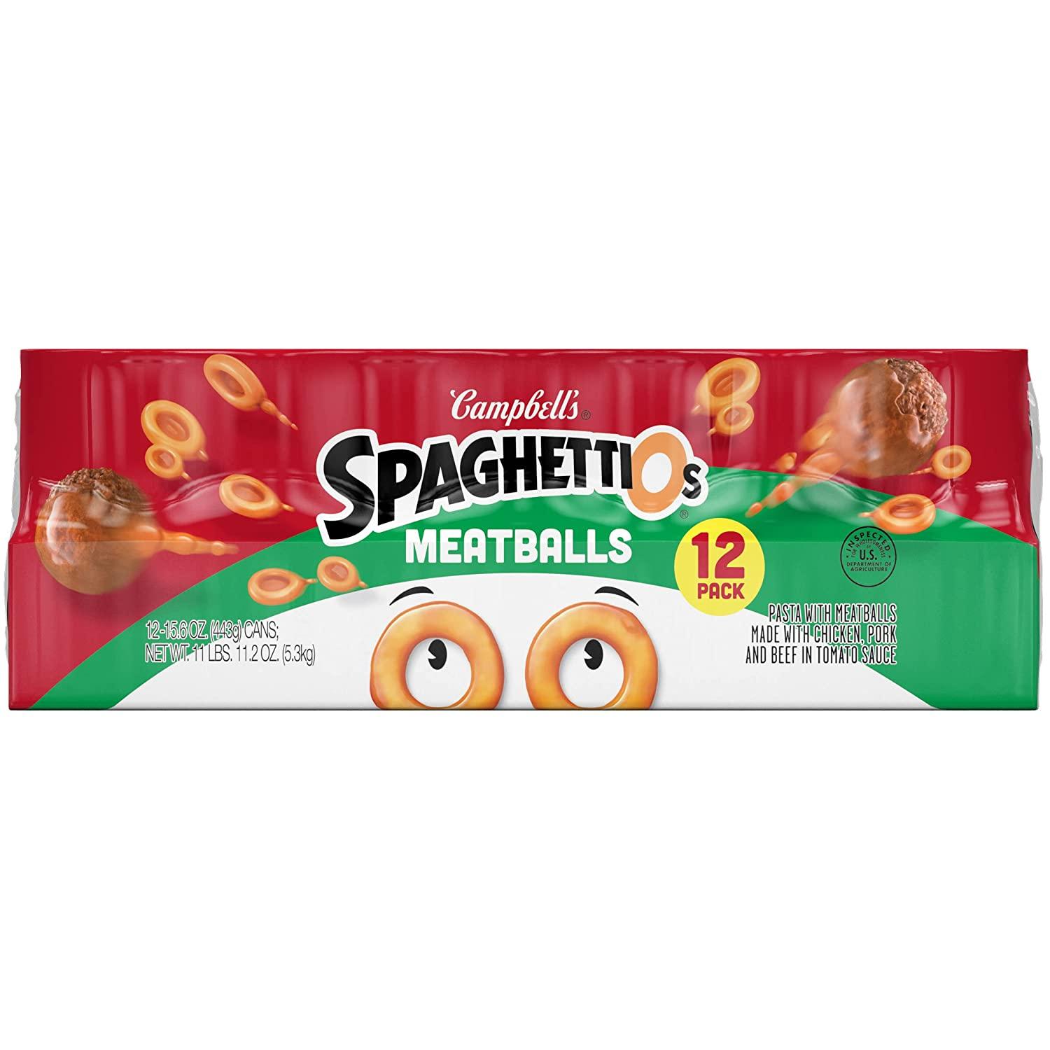 SpaghettiOs Canned Pasta with Franks Snacks for Kids and Adults