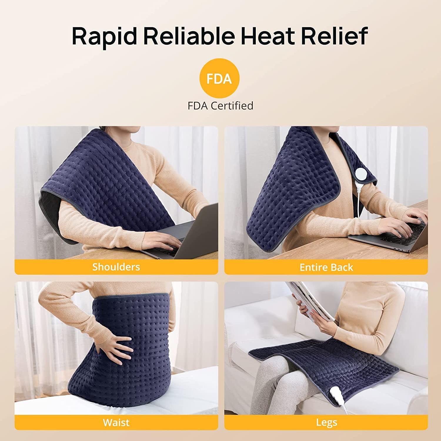 Evajoy Heating Pad 12*24 Extra-Large Electric Massager Heating Pad