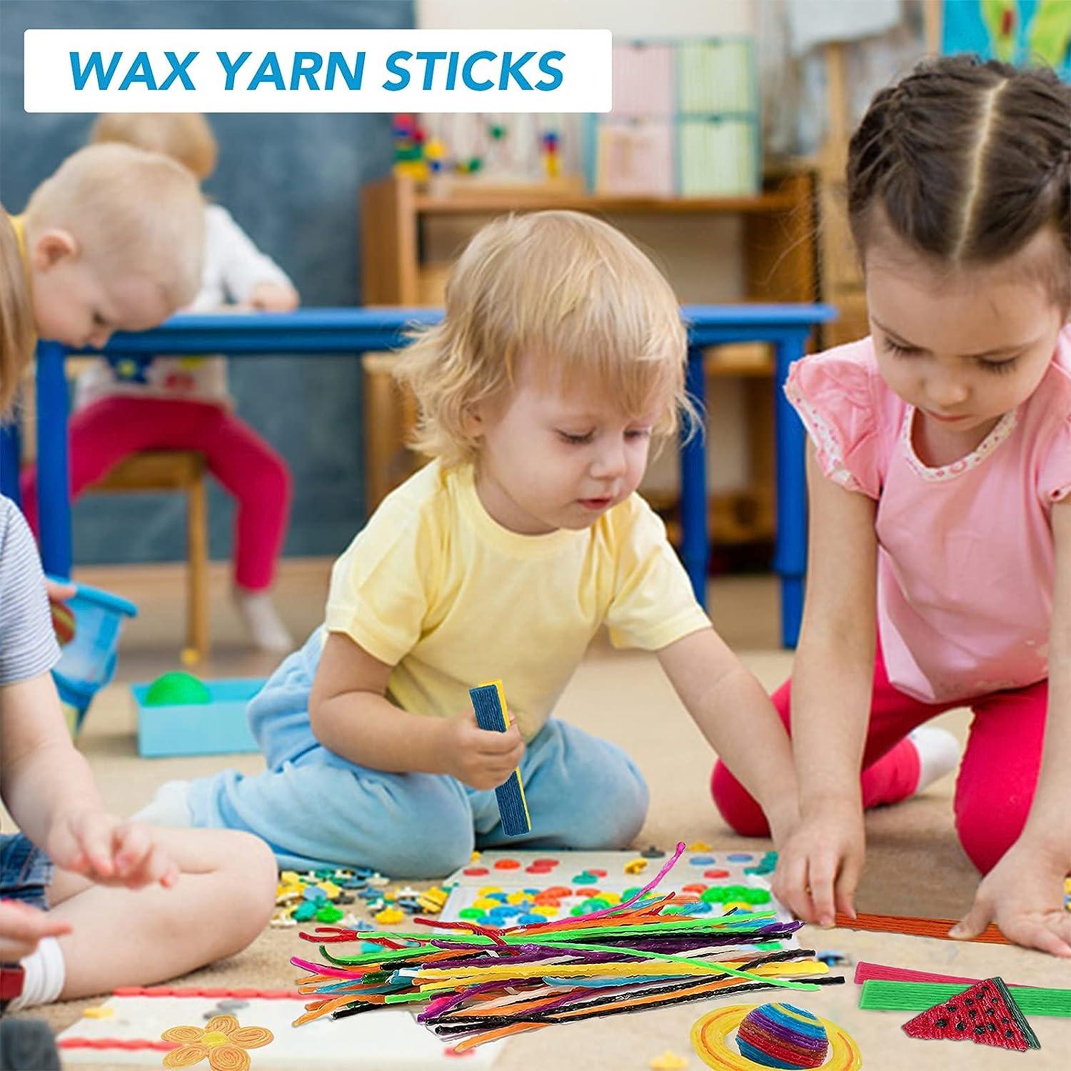 500 pc Art Crafts Wax Yarn Sticks Non-Toxic Bendable Sticky Material in  Bulk DIY
