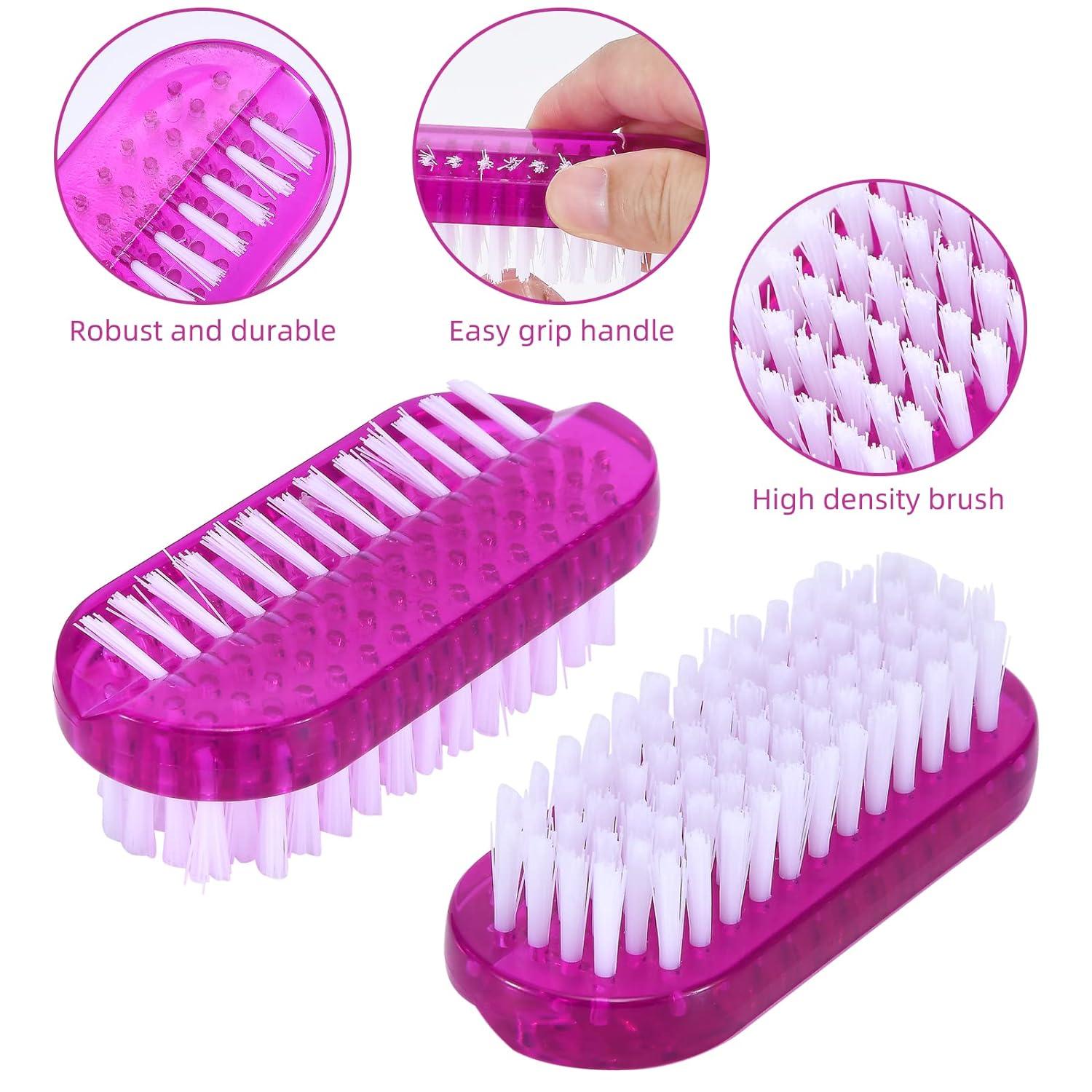 Small Finger Nail Cleaning Scrub Brushes, purple (Qty. 10 pack