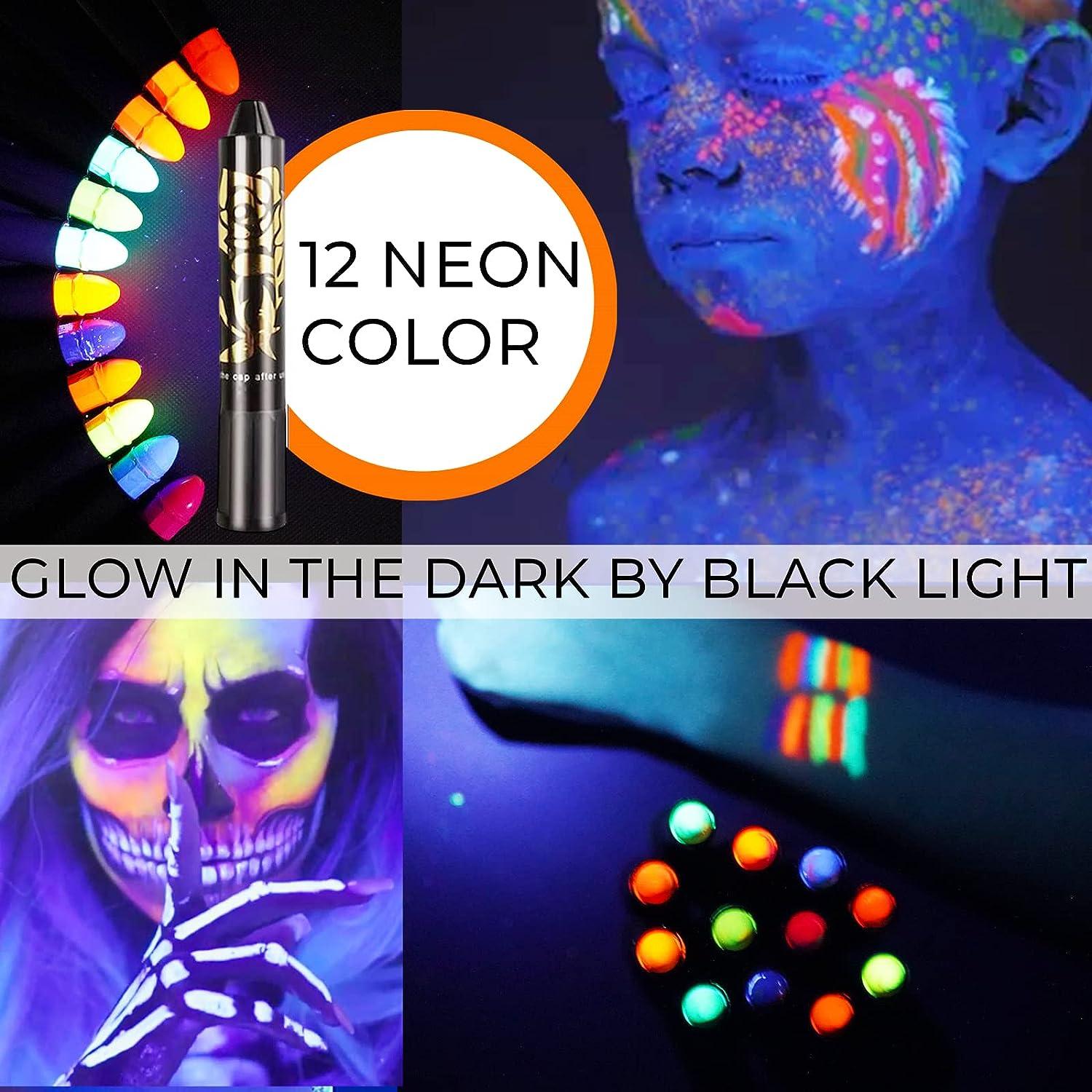 Moon Glow - Neon UV Paint Stick Body Crayon for the Face & Body – Black