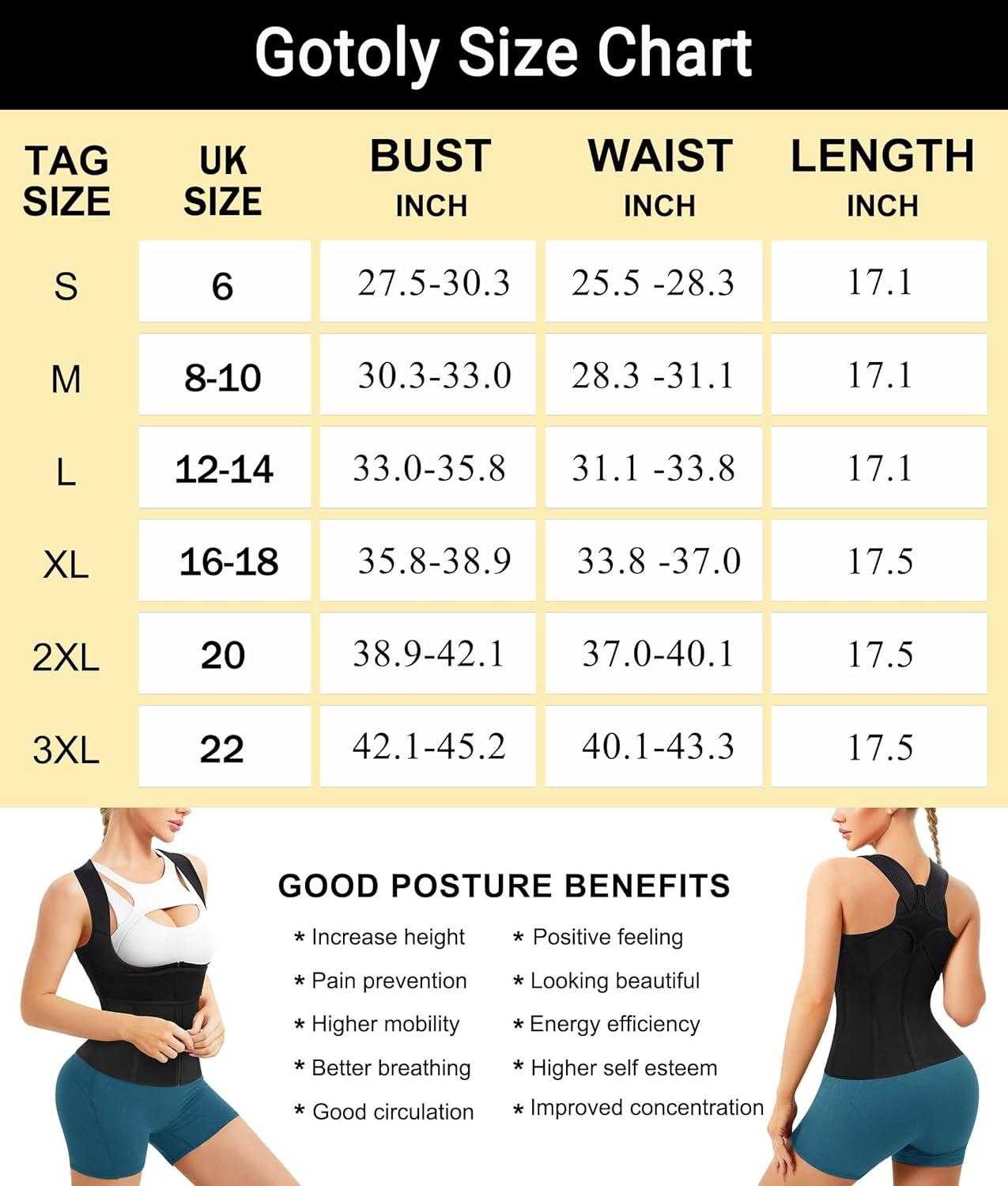 Gotoly Women's Waist Cincher Tummy Control Shapewear Compression Vest  Invisible Body Shaper