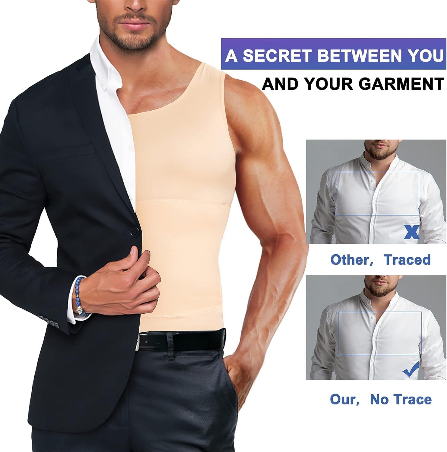  Mens Compression Shirt Slimming Body Shaper Vest Workout  Tank Tops Abs Abdomen Undershirts