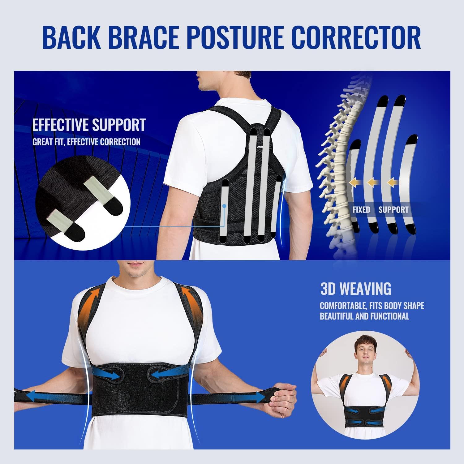 Posture Corrector Full Back Brace for Women & Men - Posture Correction -  Back Corrector - Back Support Straightener - Prevent Scoliosis, Improve