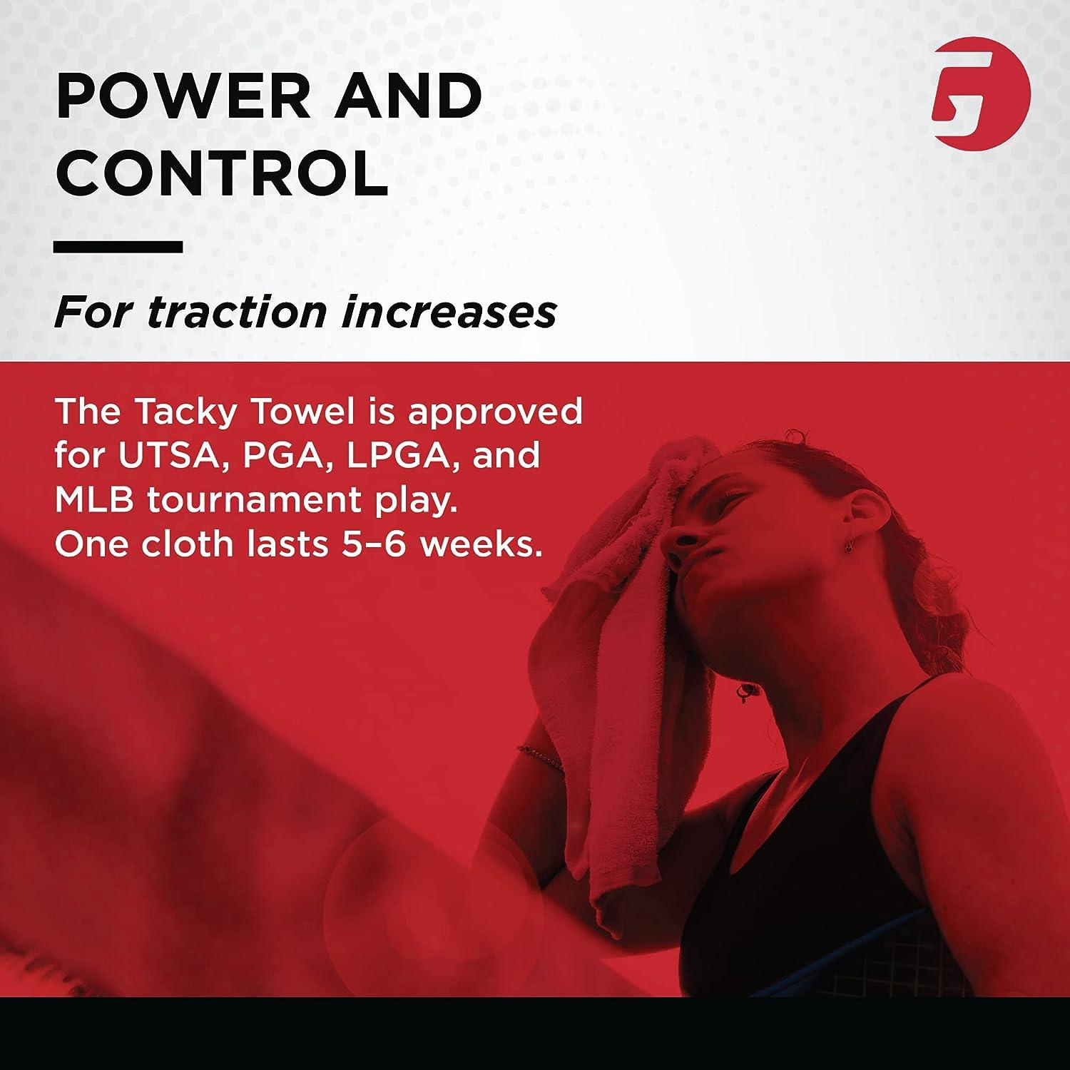 4 Pcs Tacky Towel for Tennis Hand Grip Traction Enhancer for Golf Baseball  Football Softball Basketball, 7.9 x 7.9 Inches