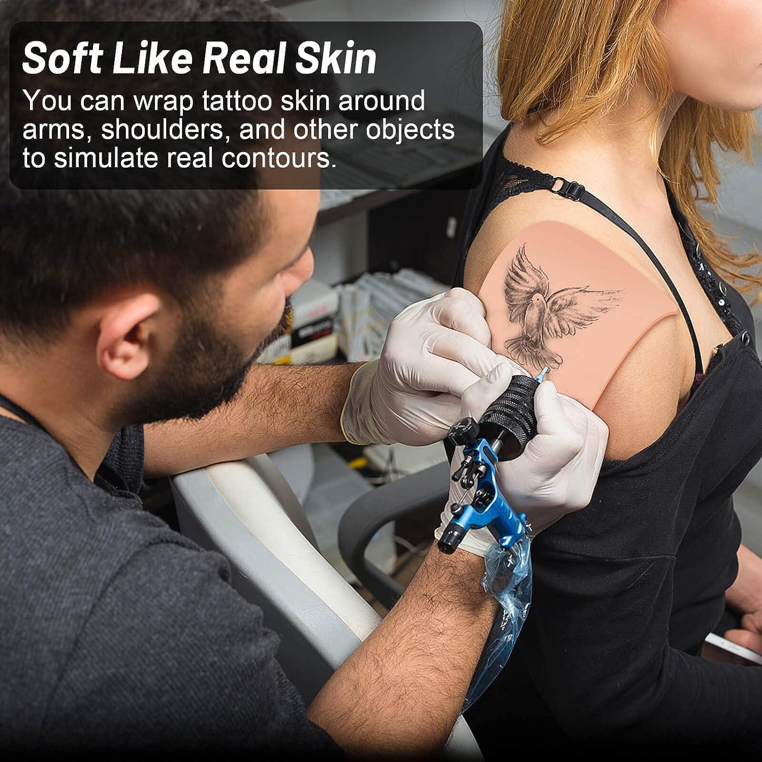 Layfuz Tattoo Kit Rotary Tattoo Hine Pen wi Tattoo Needles Tattoo Ink Cups  Power ply Tattoo Foot Pedal Practice Skin for Tattoo Beginners : Amazon.in:  Beauty