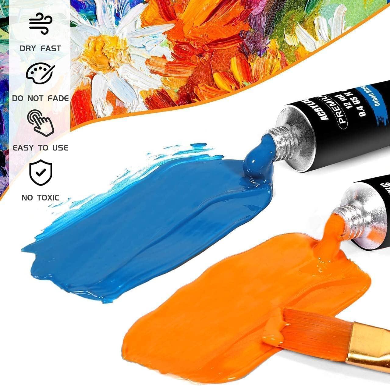 Acrylic Paint Pigment 12 Colors Available Art Craft Paints Gifts
