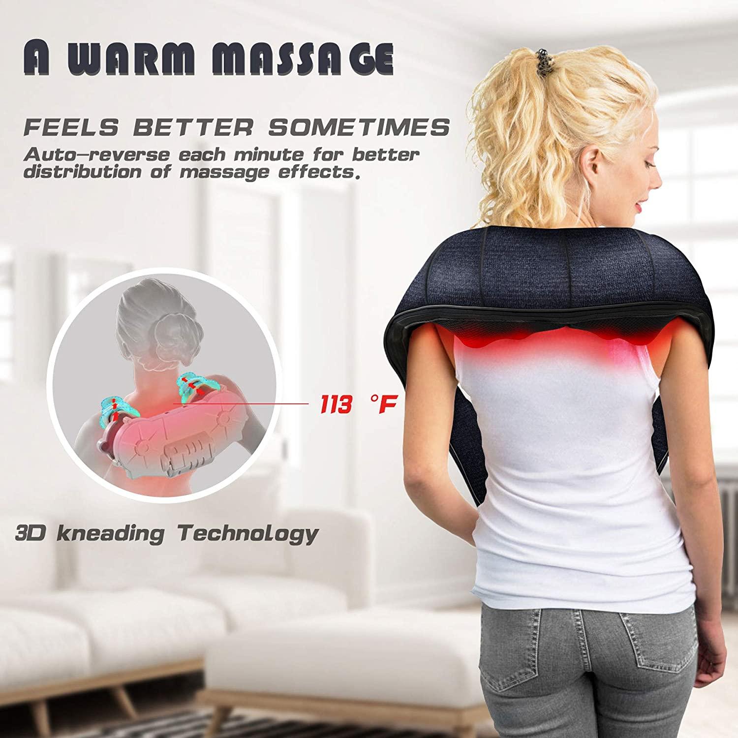 Mo Cuishle Neck Massager, Back Massager with Heat, Shiatsu Shoulder Massager  for Neck Pain Back Pain Relief,Massager Neck Gifts for Thank You &  Appreciation, Birthday, Relatives & Family, Anniversary Navy