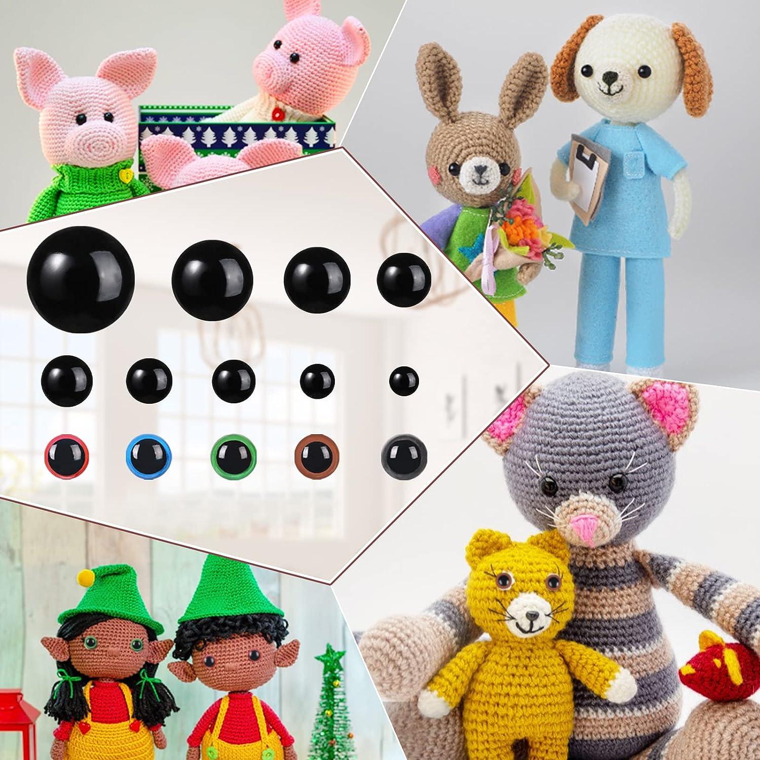 1 Pair 8mm Article U Plastic Safety Eyes Round Pupil Plastic Washers Teddy  Bear Doll Puppet Plush Toy Stuffed Animal Plushie Craft Eyes 