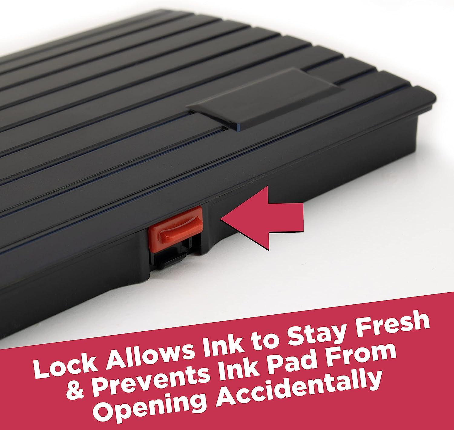 Extra Large Premium Black Ink Stamp Pad - 5 by 7 - Quality Felt Pad