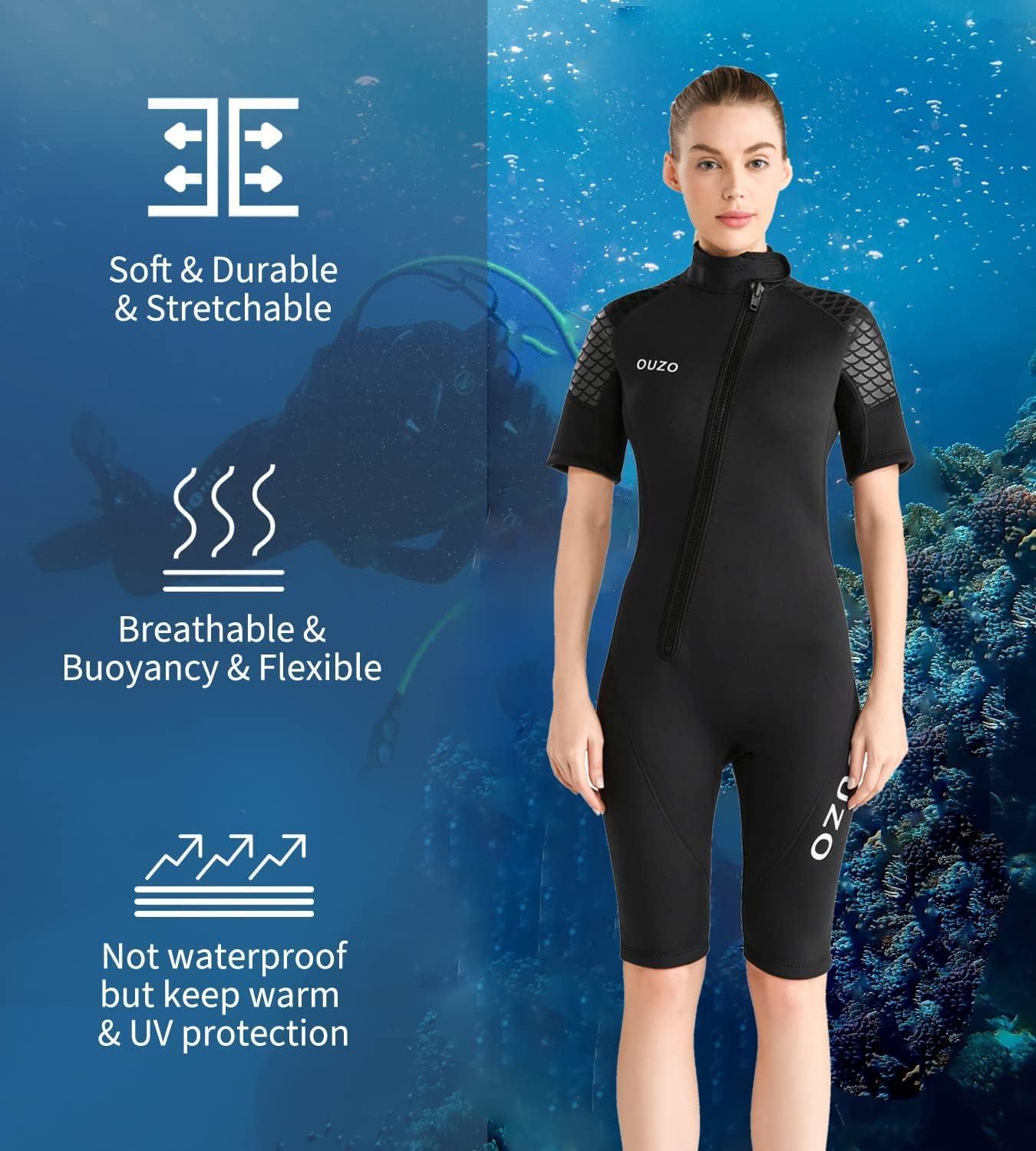 Mens Wetsuit Women Adult Shorty 2MM Neoprene Wet Suit Diving Scuba
