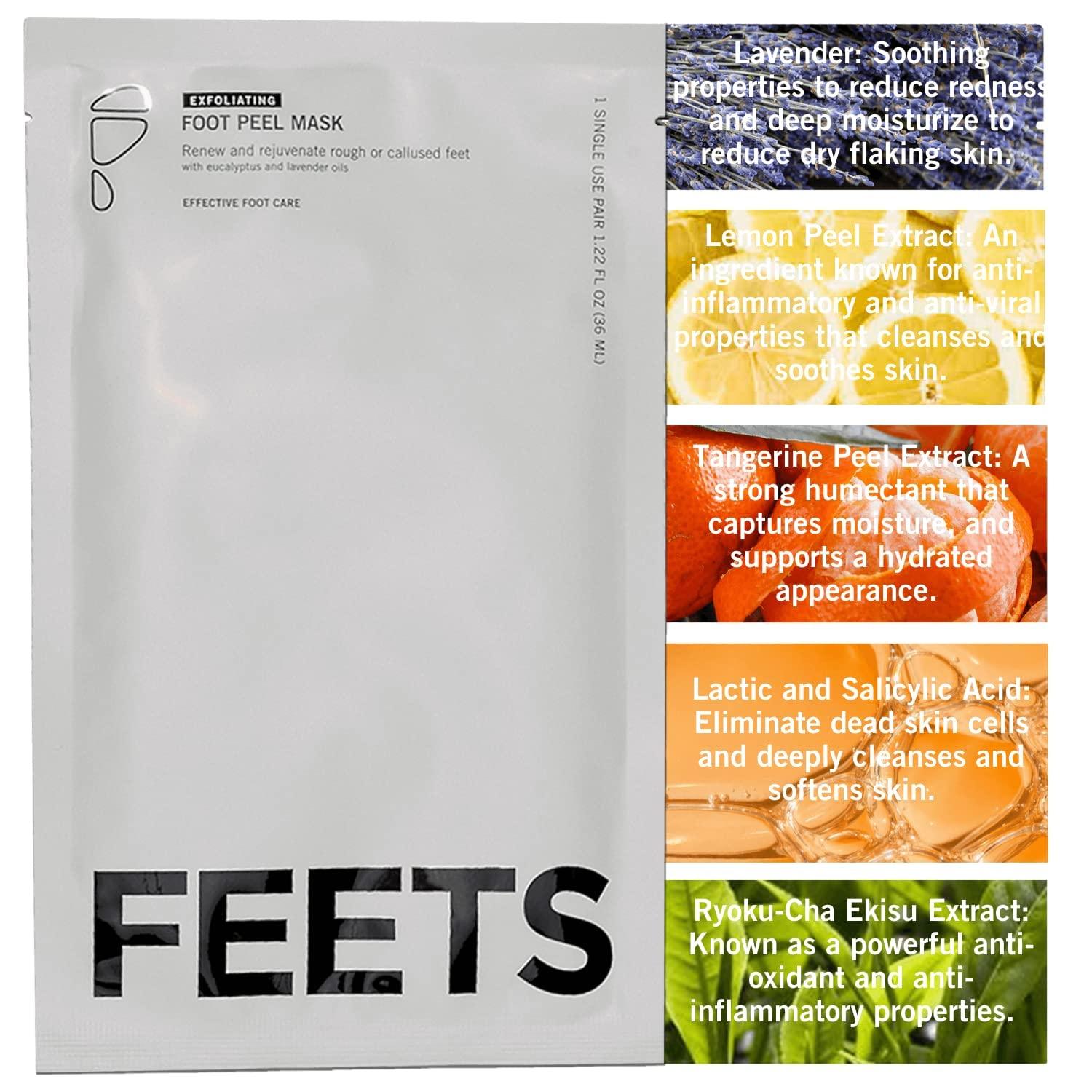 Lavinso Foot Peel Mask for Dry Cracked Feet â€“ 2 Pack Dead Skin
