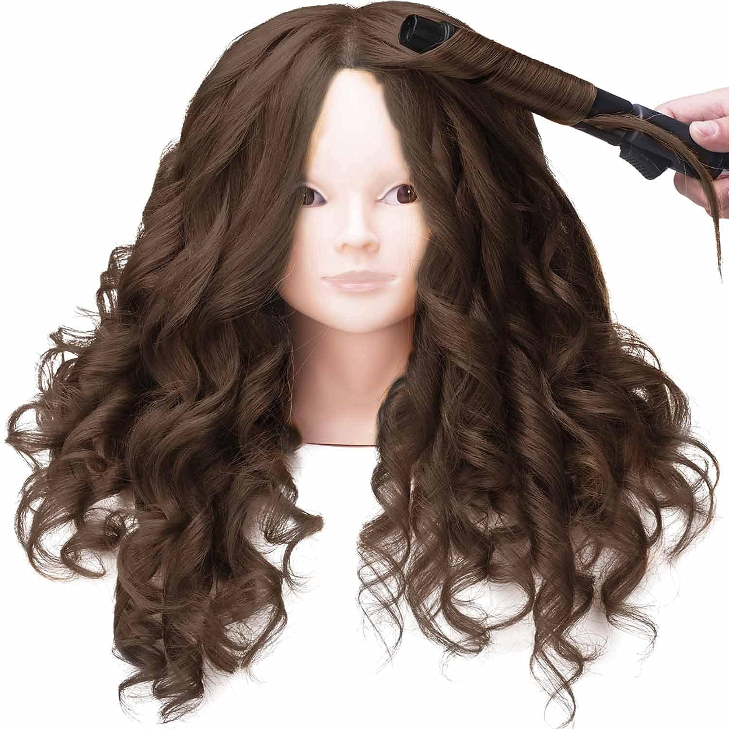 Training Head 26 Mannequin Head Hair Styling Manikin Cosmetology Doll Head  M