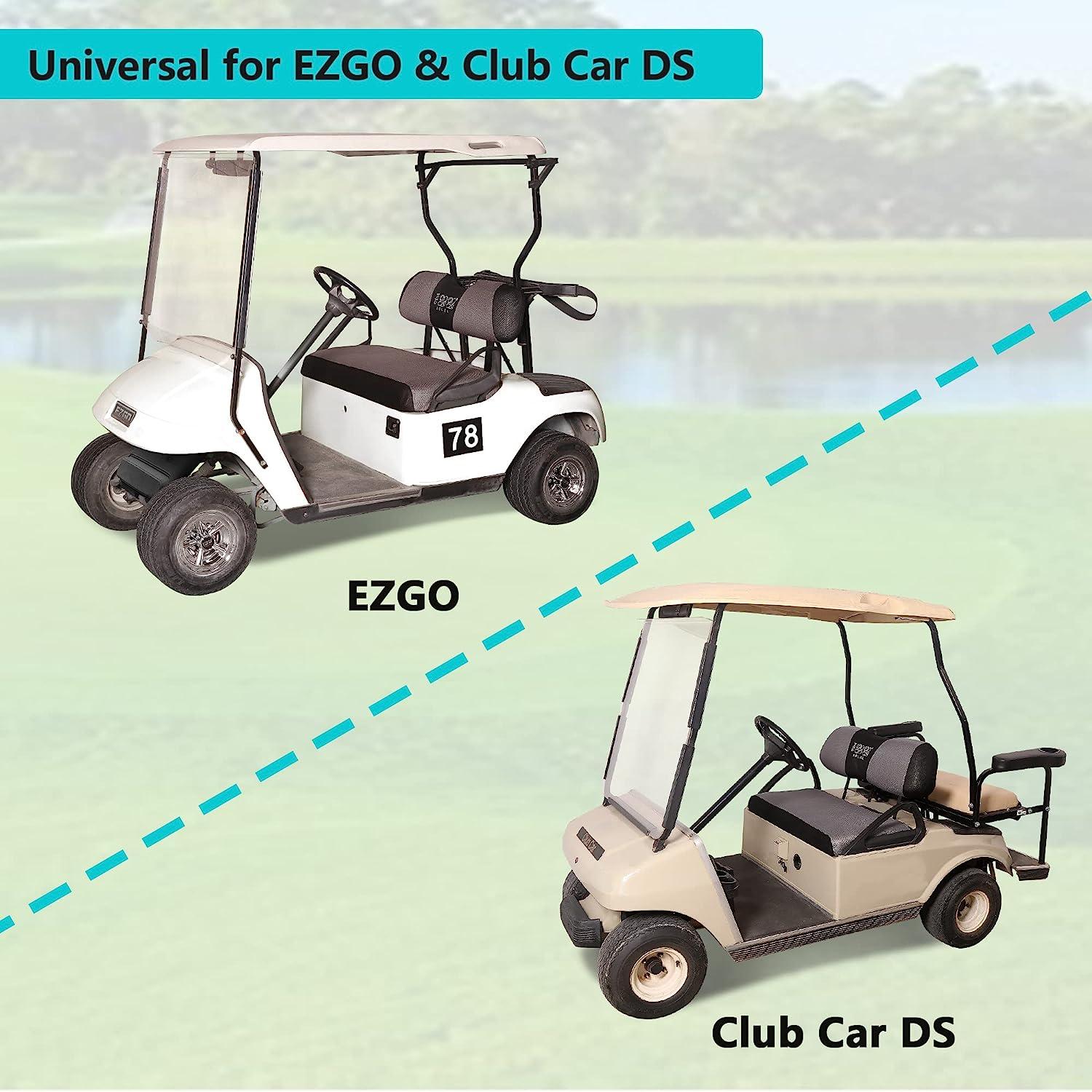  10L0L Universal Golf Cart Seat Covers Dress UP Older Golf Cart  Durable Breathable Material Fit Like a Glove for EZGO TXT RXV Club Car DS,  Easy to Install : Sports