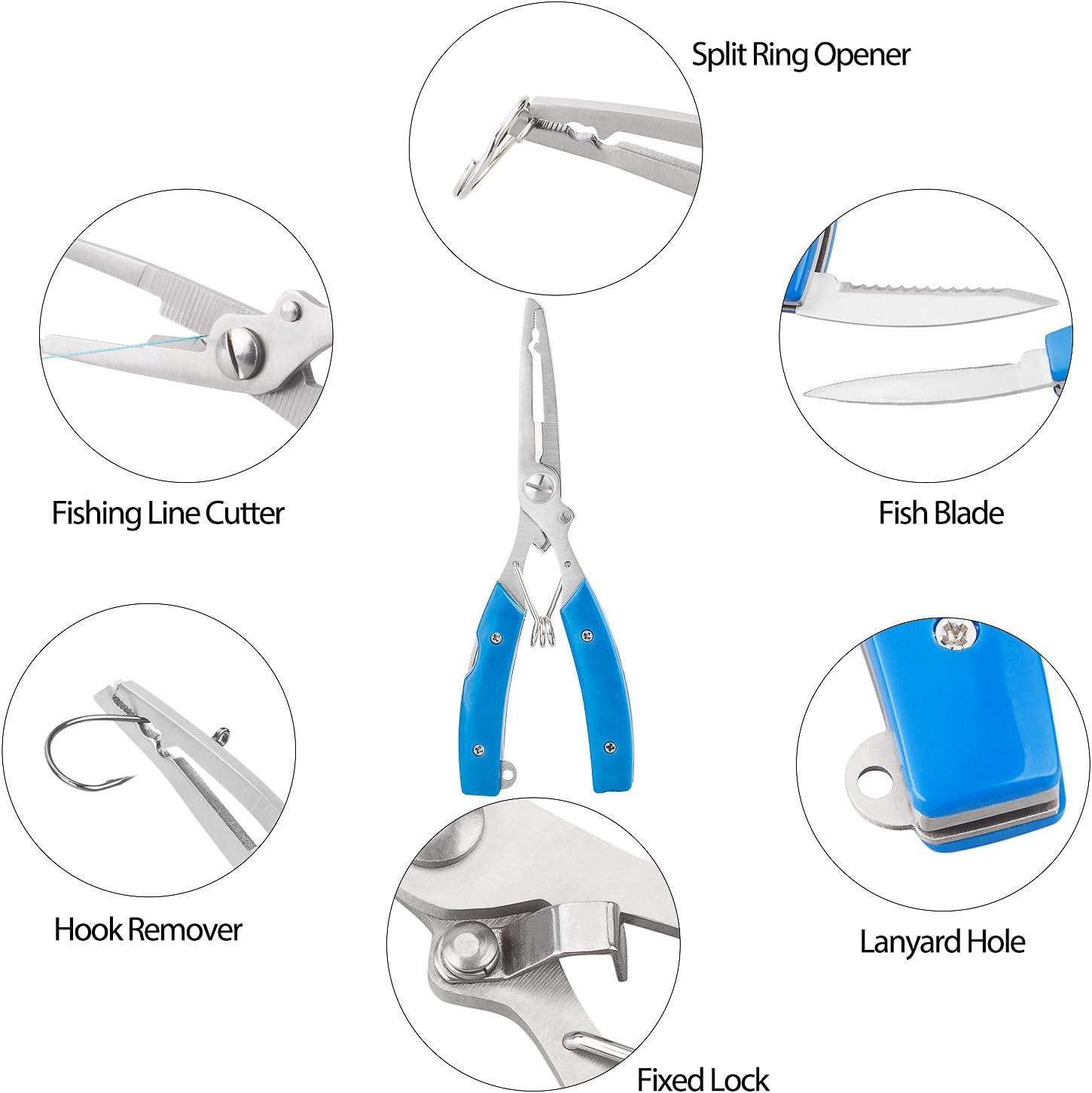Fishing Pliers Stainless Steel Line Cutter Curved Nose Remove Hook