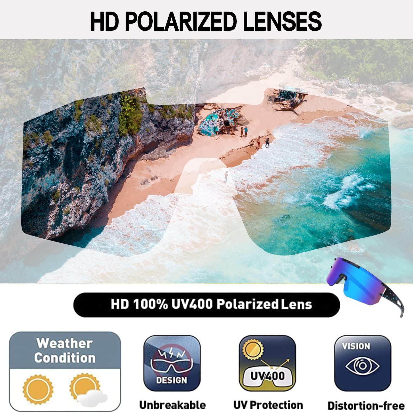 Driving Polarized Sunglasses for Men Stylish HD Lens Unbreakable
