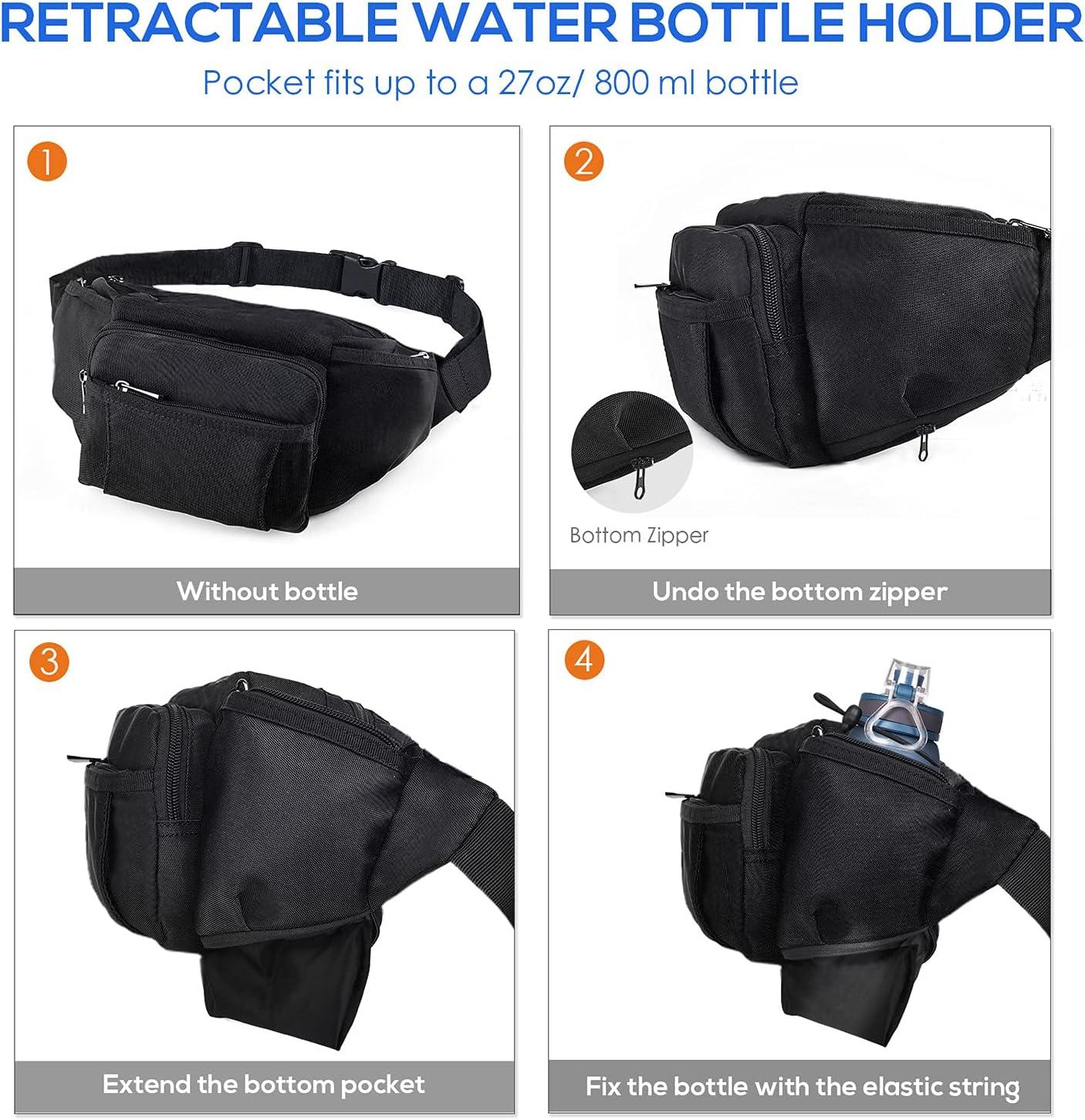 Adjustable Water Bottle Carrier Bag For Hiking, Traveling, And