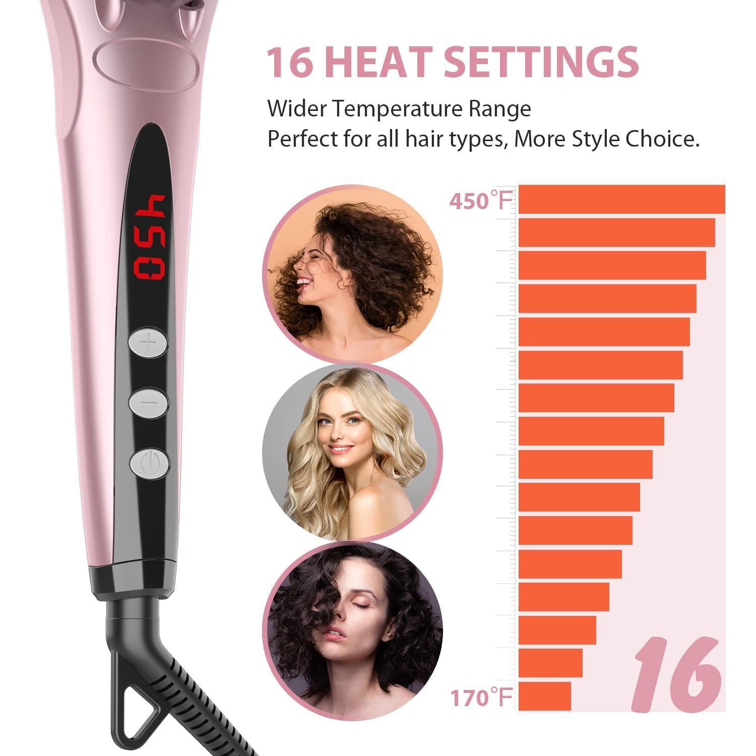 Hair Straightener Brush - Fast Heating Ionic Hair Straightener Comb with 16  Temp Settings, Anti-Scald & Auto-Off Function for Home Salon Help You