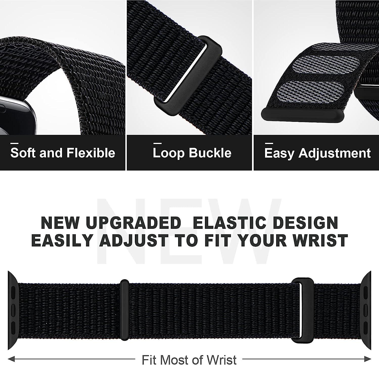 BRAIDED ELASTIC Watch Band Soft Nylon Strap Adjustable Sport