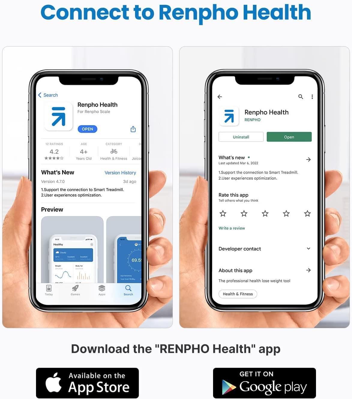 RENPHO Smart Tape Measure Body App Bluetooth Measuring Weight Loss Muscle Gain
