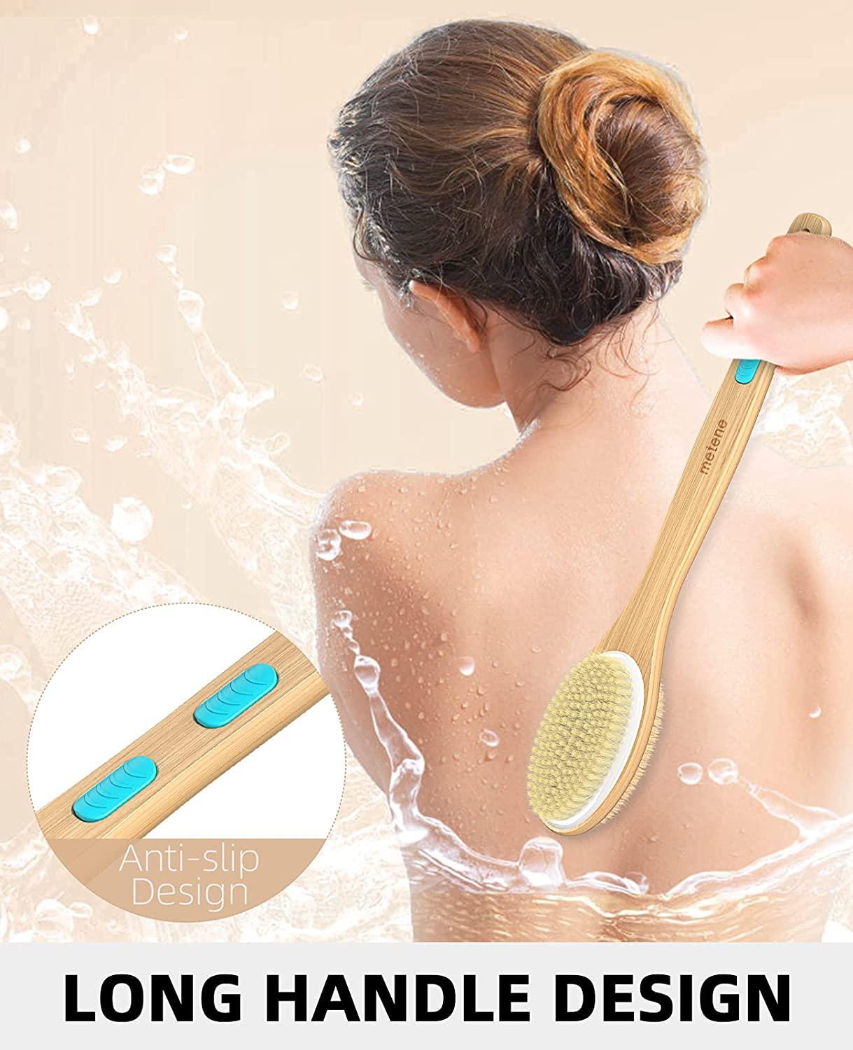 Long Handle Back Brush for Shower Massage Back Scrubber Body Scrub