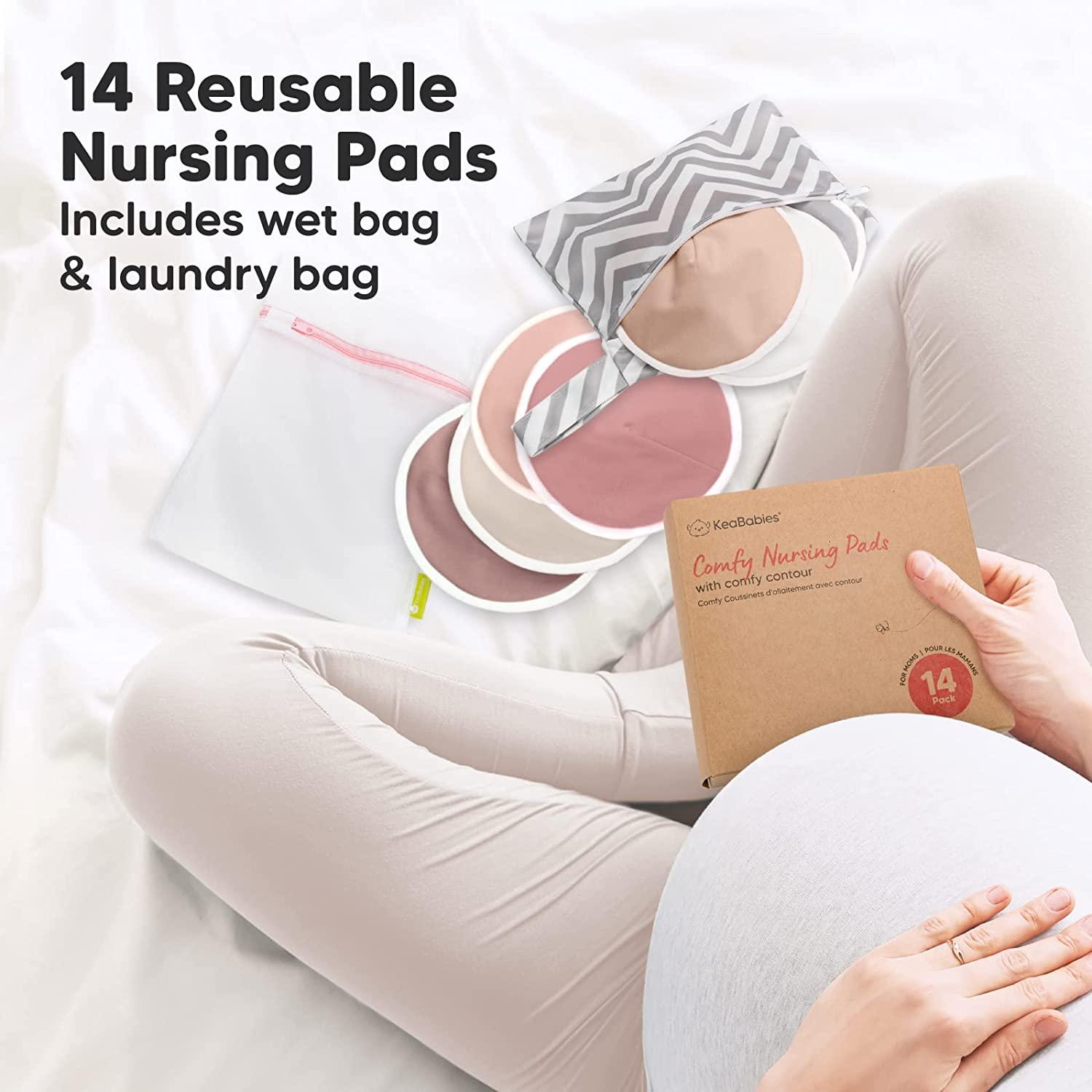 4 boxes B￼amboobies washable Overnight Nursing Pads for Breastfeeding  Reusable