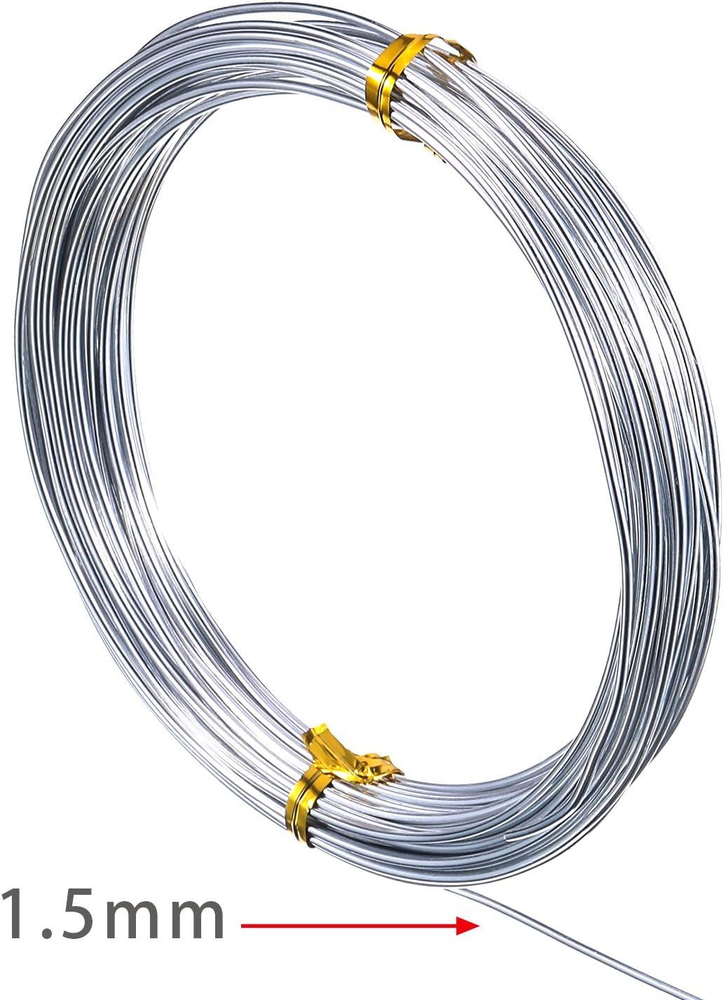 Soft Flex Craft Wire, 22 Gauge (.65 mm), Silver Plated, Non-tarnish Silver,  10 yd (9.14 m), 1 spool