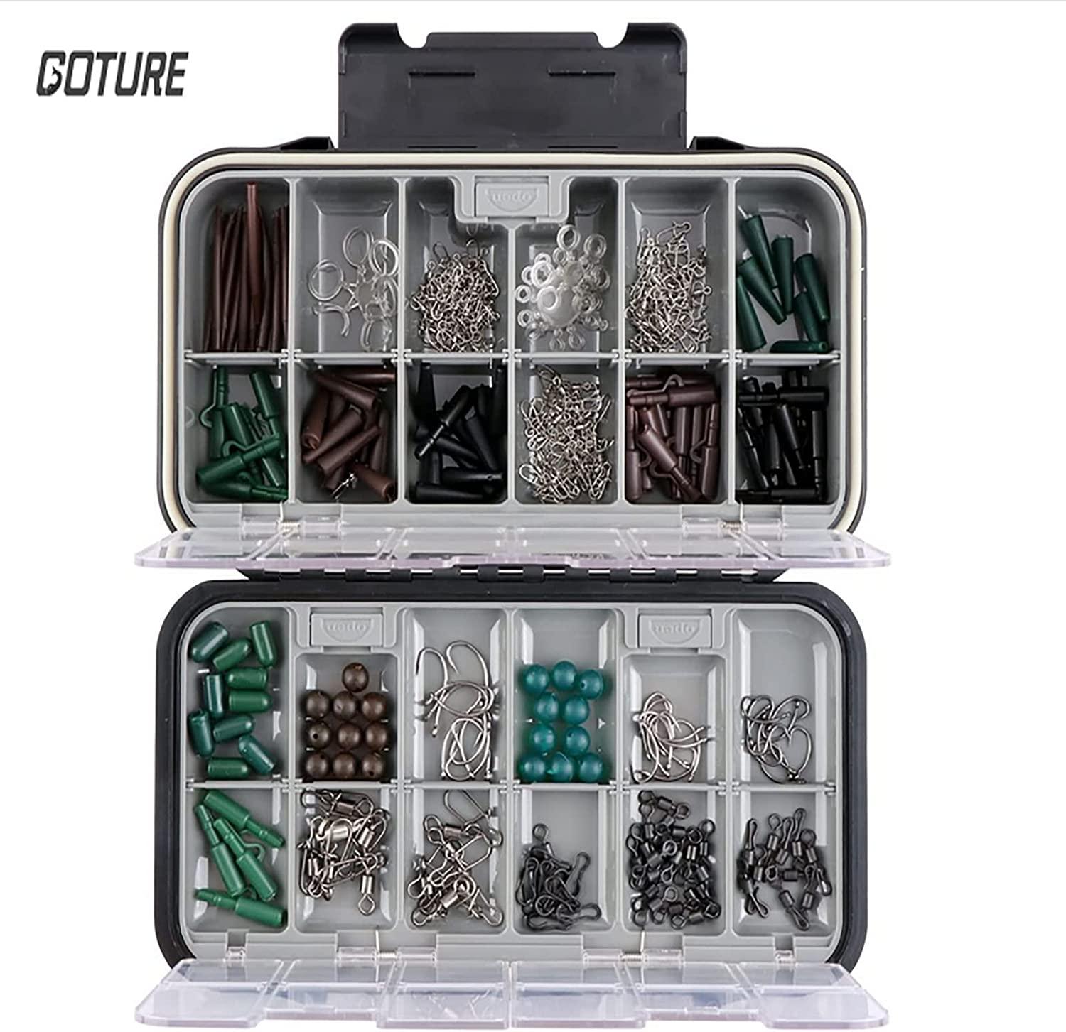 Goture Fishing Tackle Box Small Floating Waterproof Terminal Storage  Double-Sided Plastic With Adjustable Dividers Organizer Making Accessories  Kit Set Green Included Lure - Yahoo Shopping
