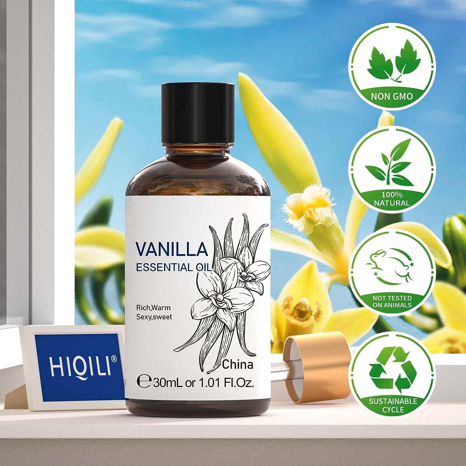 HIQILI Vanilla Essential Oil-Strong Fragrance and India