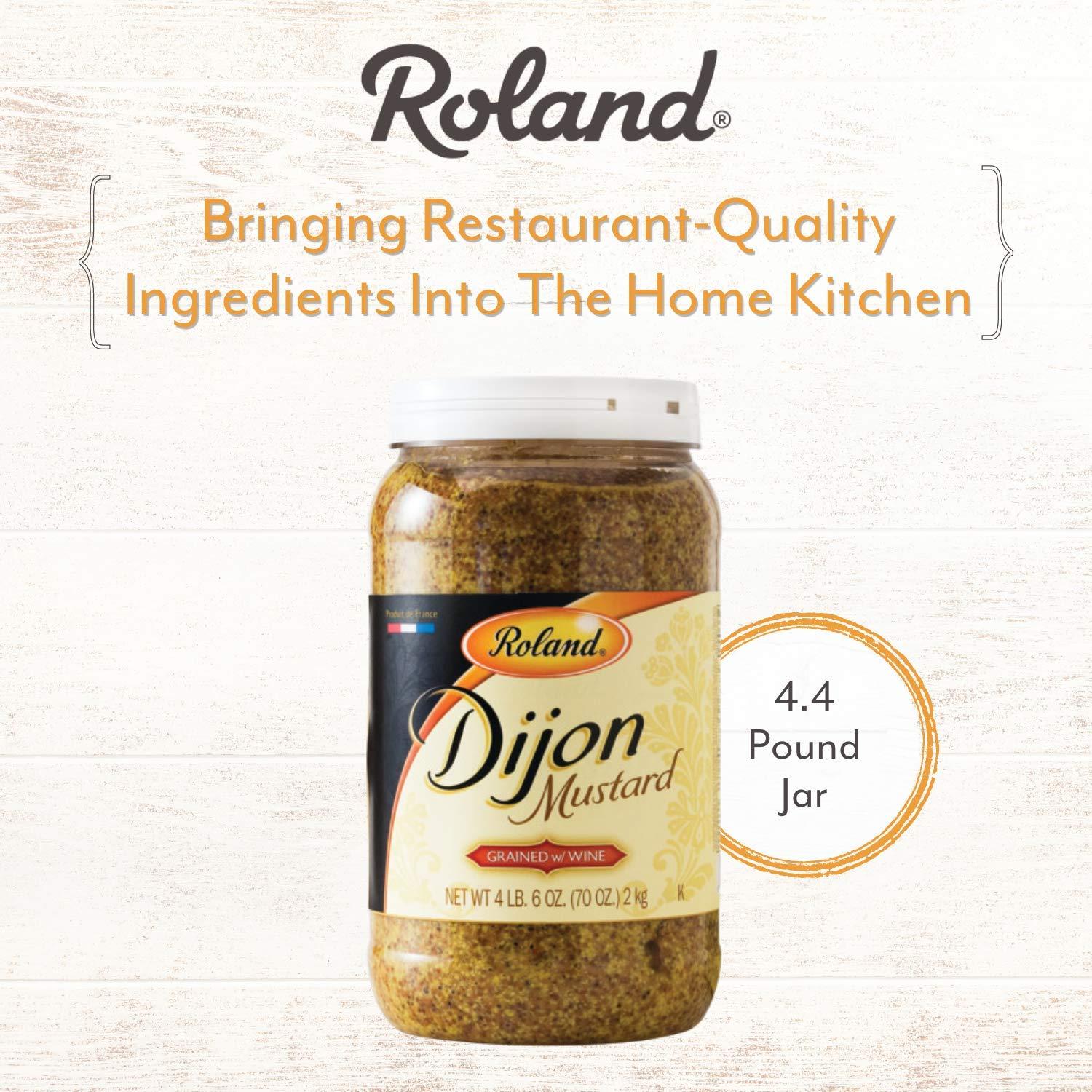 Roland Foods Grained French Dijon Mustard Specialty Imported Food 44 Pound Jar Grained Dijon