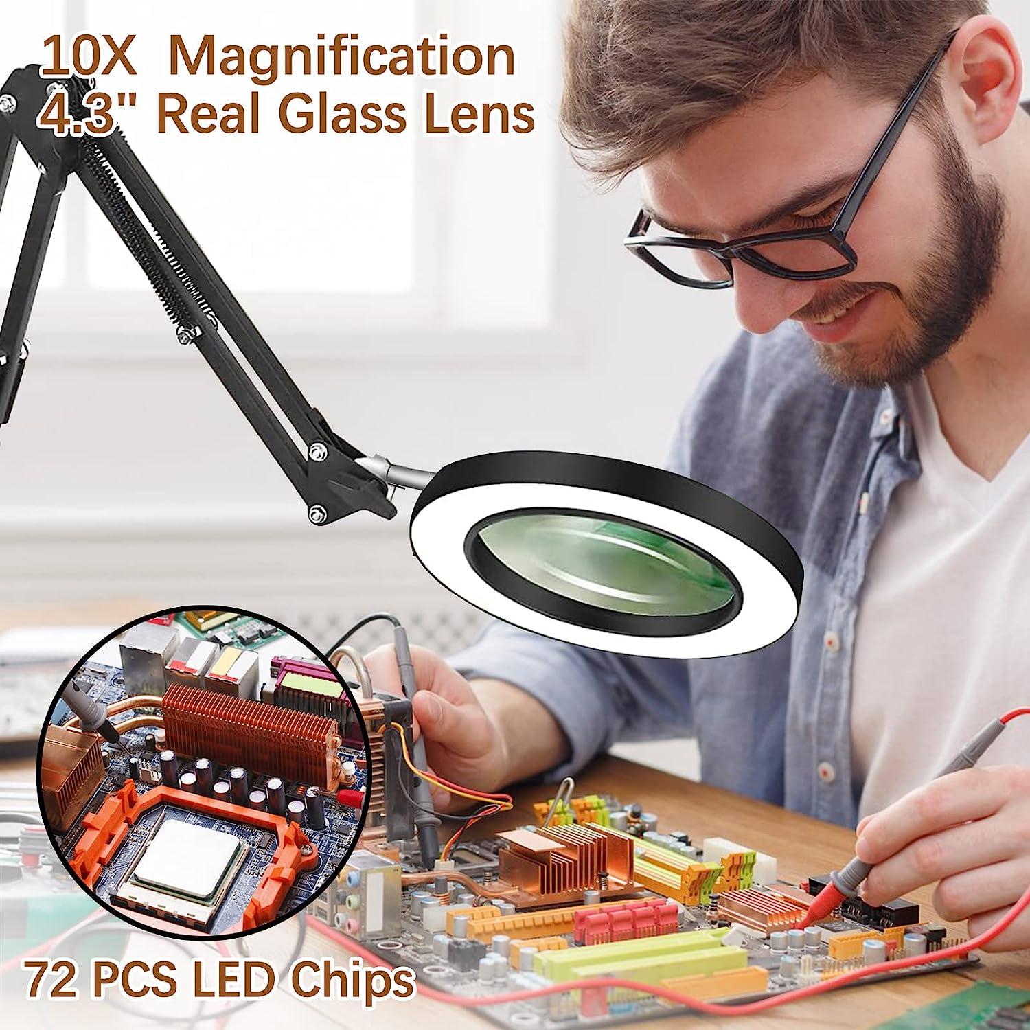 10X Magnifying Glass with Light, Lighted Magnifying Glass