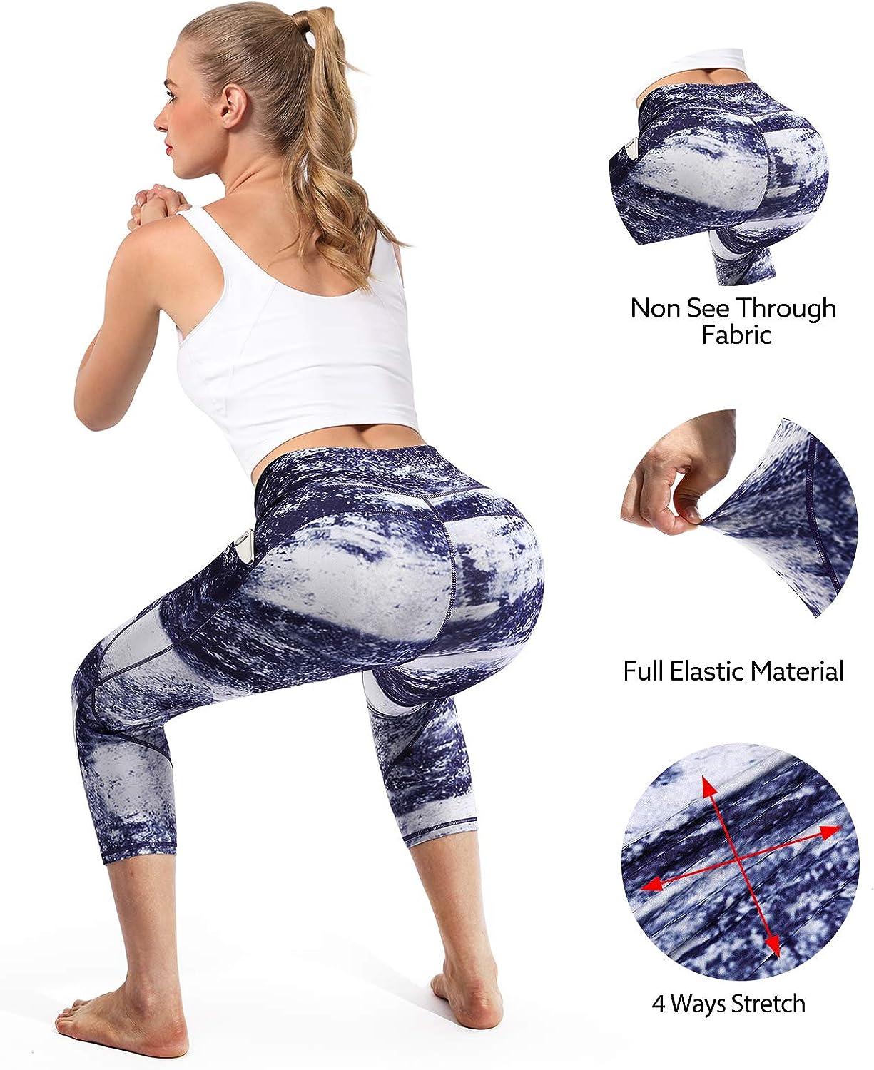 Womens White Leggings Workout Leggings / White Yoga Pants With Sports Style  Print Perfect for Running, Jogging, Crossfit Non See Through 