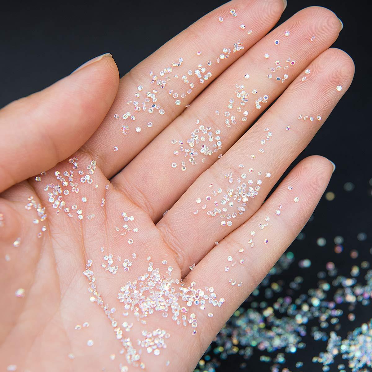 Ultra Mini AB Rhinestones For Nails Crafts, 45g/Bottle Diamond Diy Glass  Sand Rhinestones Beads Nail Crystals Long Lasting ab Shine Nail Gems