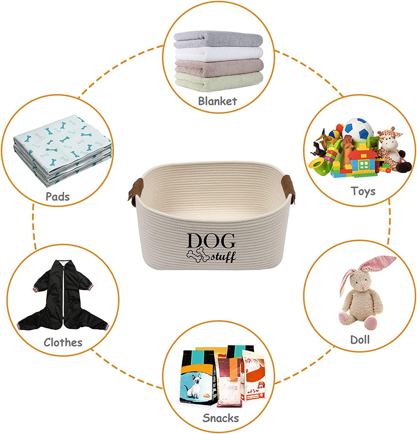 Dog Personalized Pet Toy Storage Box Basket For Clothes with