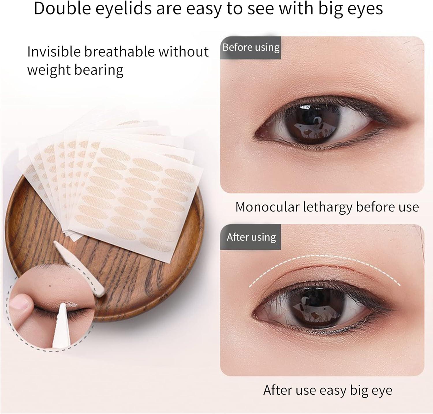 480 Pieces Eye Lids Strips Eyelid Correcting Strips Natural Lace Eye Lift  Strips Invisible Eyelid Lift Strips Stickers Instant Lift Eye Lid Stickers  for Hooded Droopy Uneven Mono-eyelids