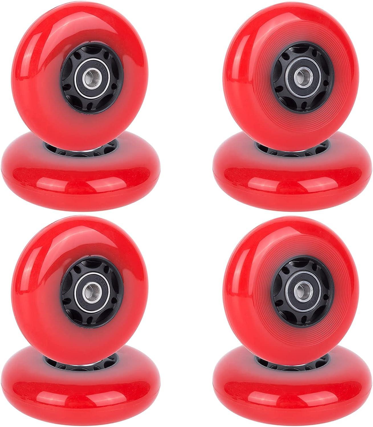 AOWISH 80mm Inline Skate Wheels 85A Indoor & Outdoor Red Hockey Roller  Blades Replacement Wheel w/ABEC 9 Bearings and Spacers (8-Pack)