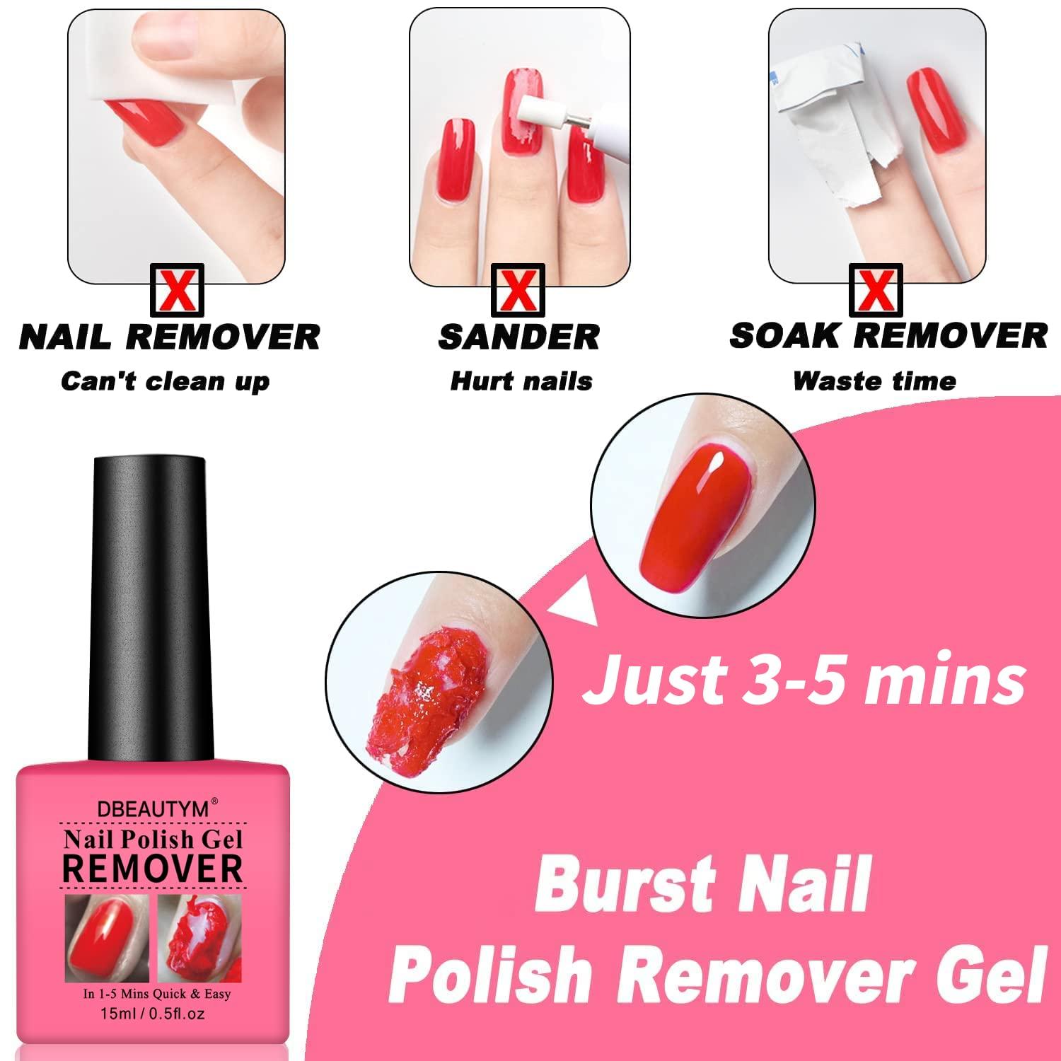 4 Pack Gel Nail Polish Remover Gel Polish Remover For Nails In 1-5 Mins -  Quick & Easy Gel Polish Remover Gift Set- Don't Hurt Nails Professional Non-Irritating  Nail Polish Gel Remover 